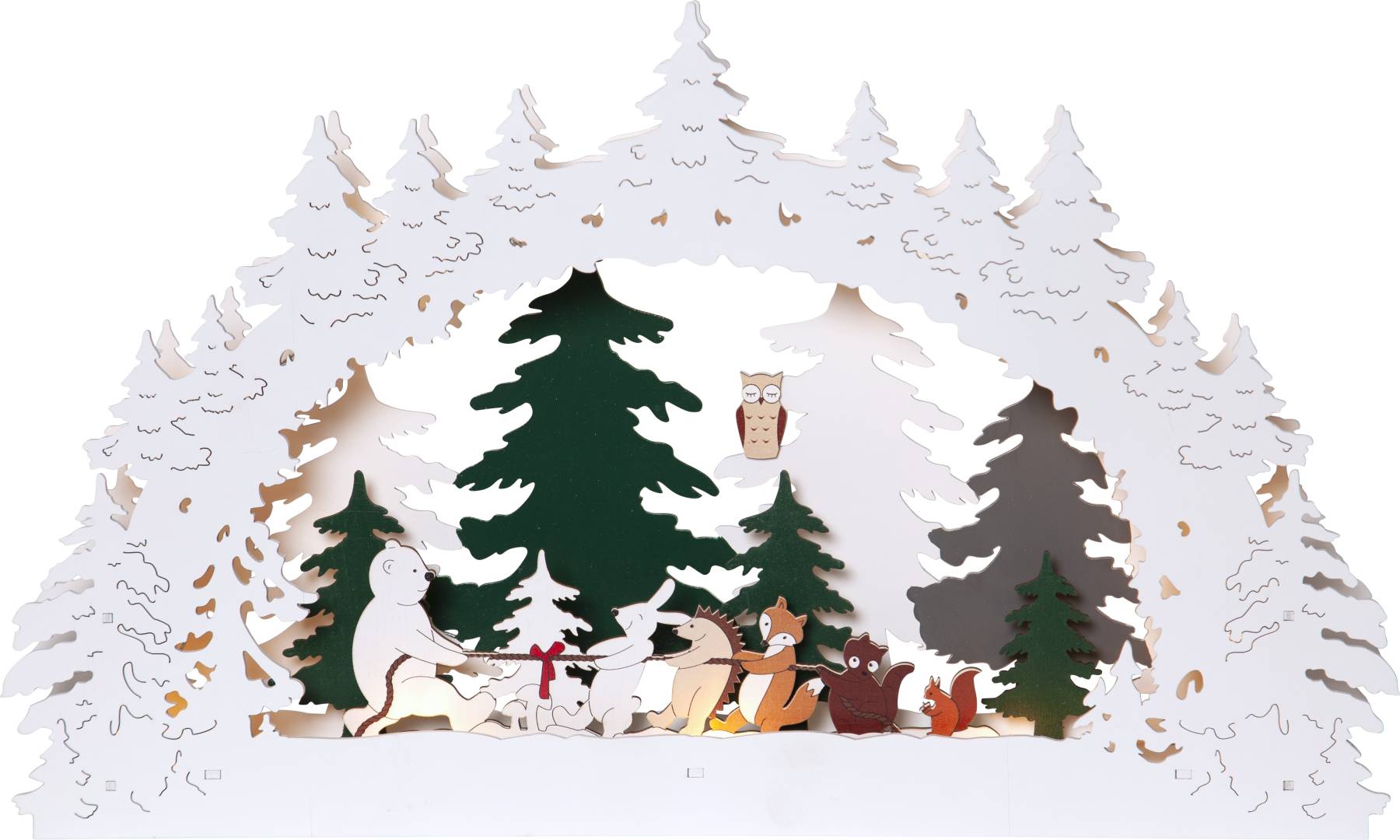 LED-kynttelikkö Star Trading Forest Friends, 45 cm