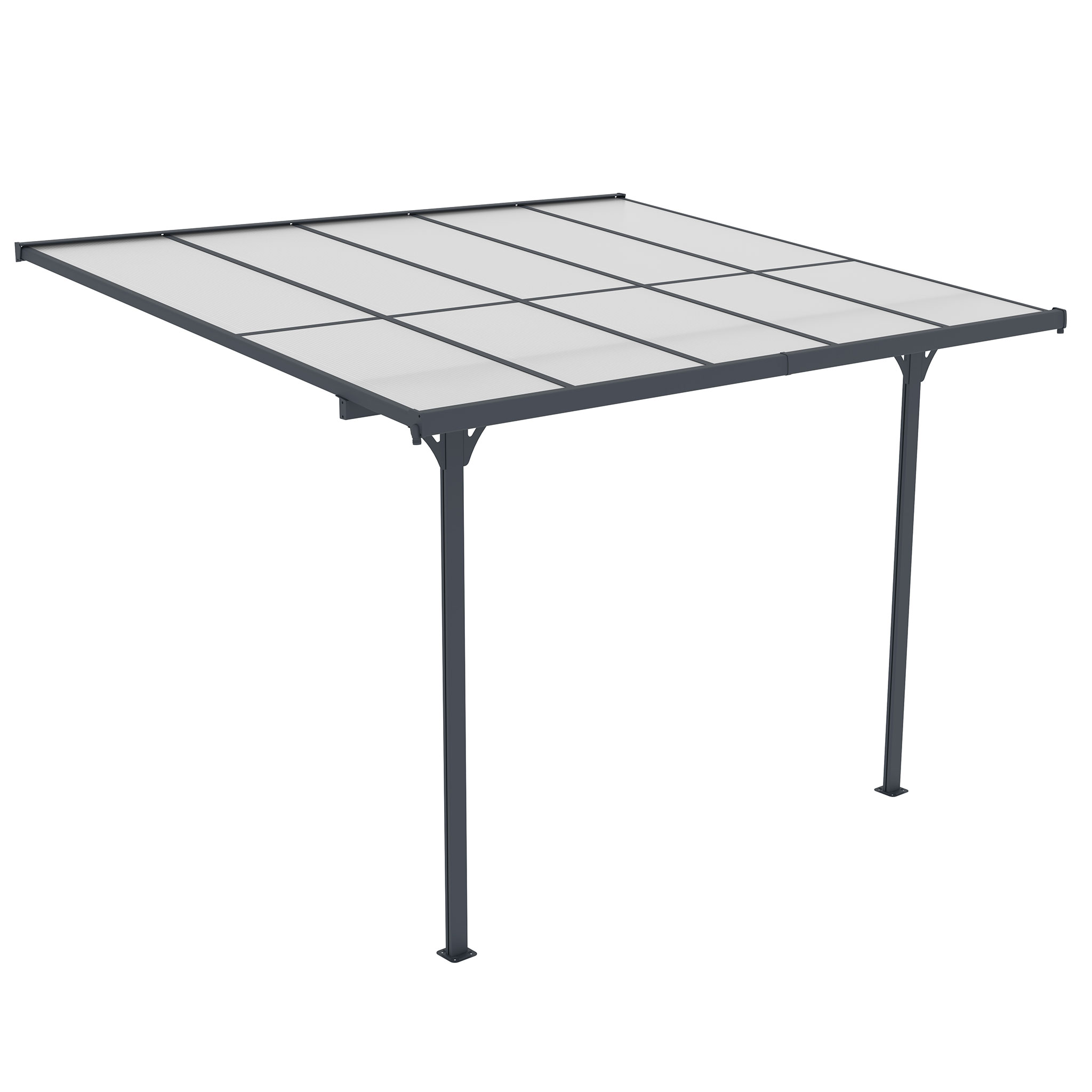 Terassikatos Fornorth 313x254x220-260cm harmaa