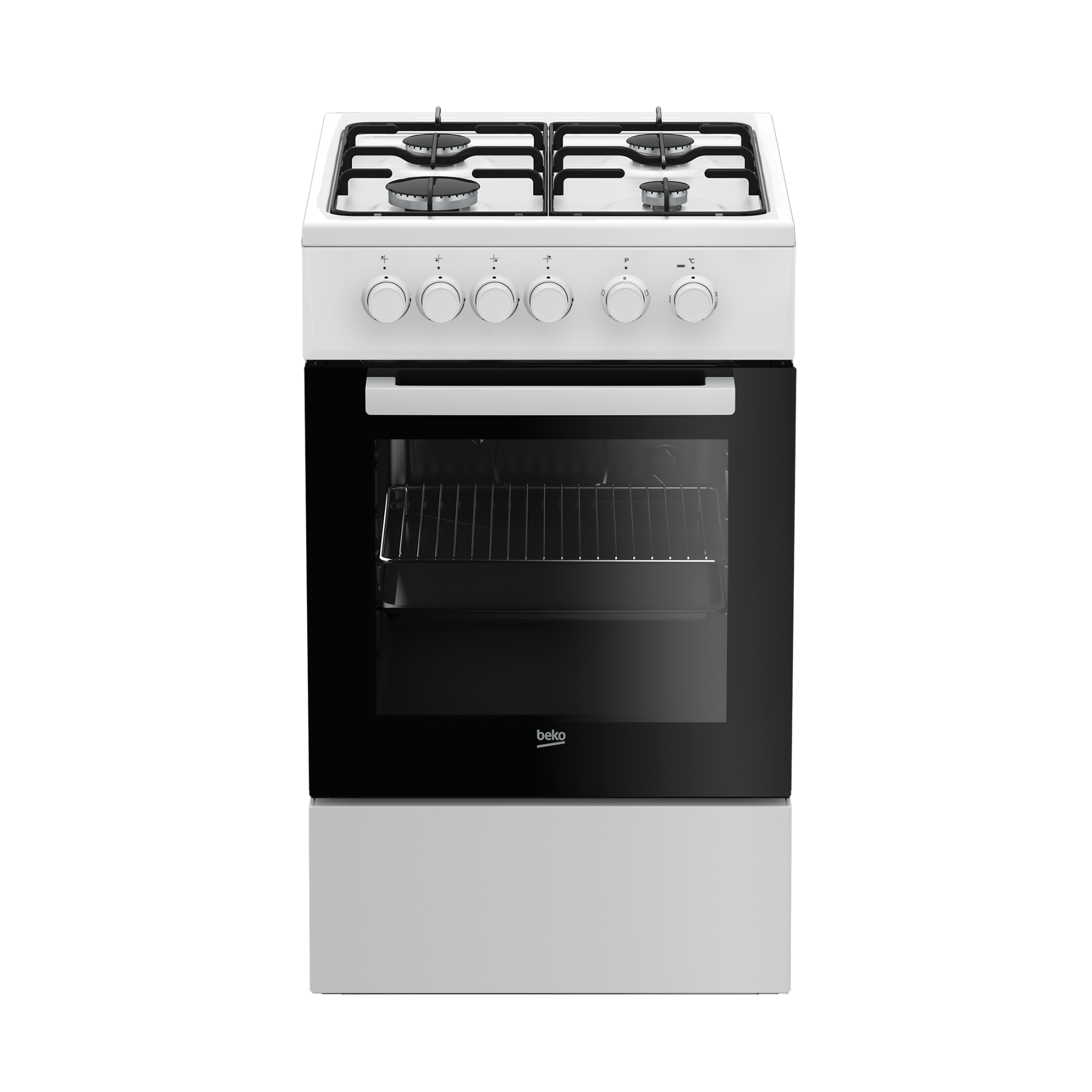 Kaasuliesi sähköuunilla Beko FSS52020DW, 50cm, valkoinen