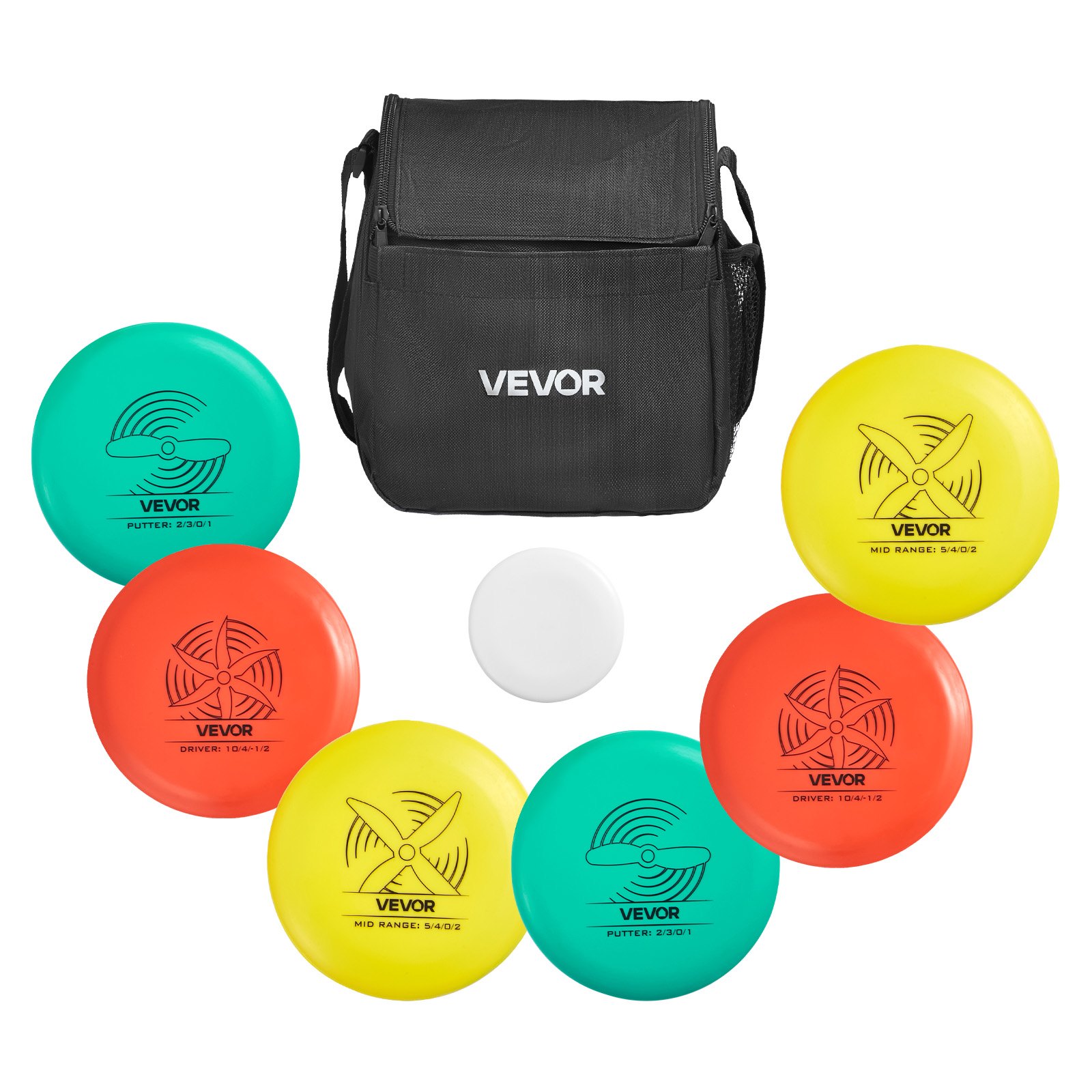 Frisbeegolfsetti North Craft, 6 kpl, Putteri, Mid-Range, Draiveri, Musta Reppu