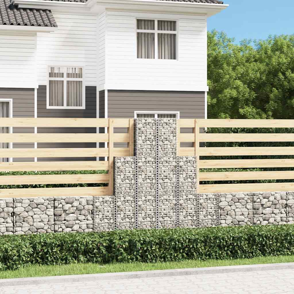 Gabion-/kivikorisarja, 6kpl, galvanoitu vaijeri, eri kokoja