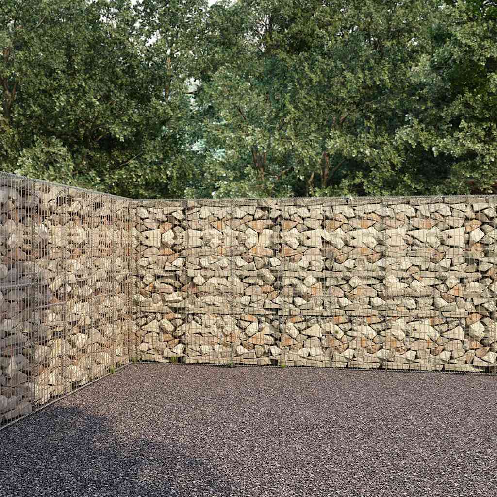 Gabionseinä kansilla, galvanoitu teräs, 600x30x200cm