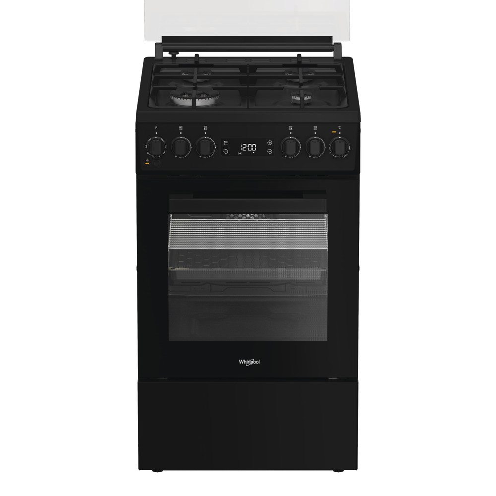 Kaasuliesi sähköuunilla Whirlpool W5G8LMSWTB, 50cm, musta