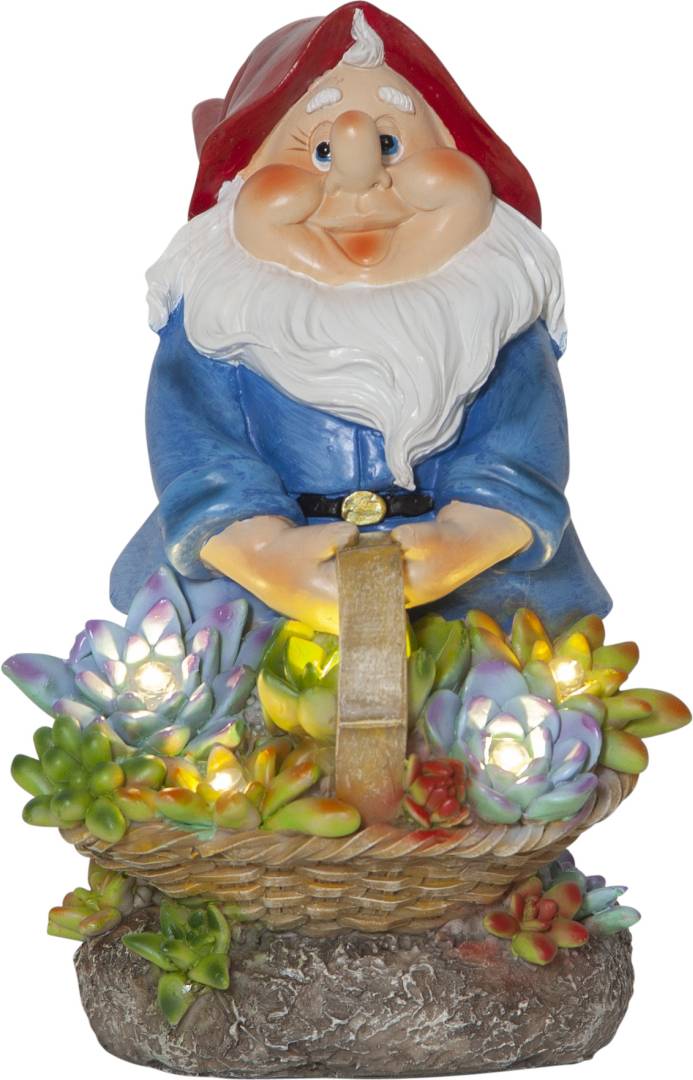 Aurinkokennokoriste Star Trading Gnomy, 22 cm, kukkakori