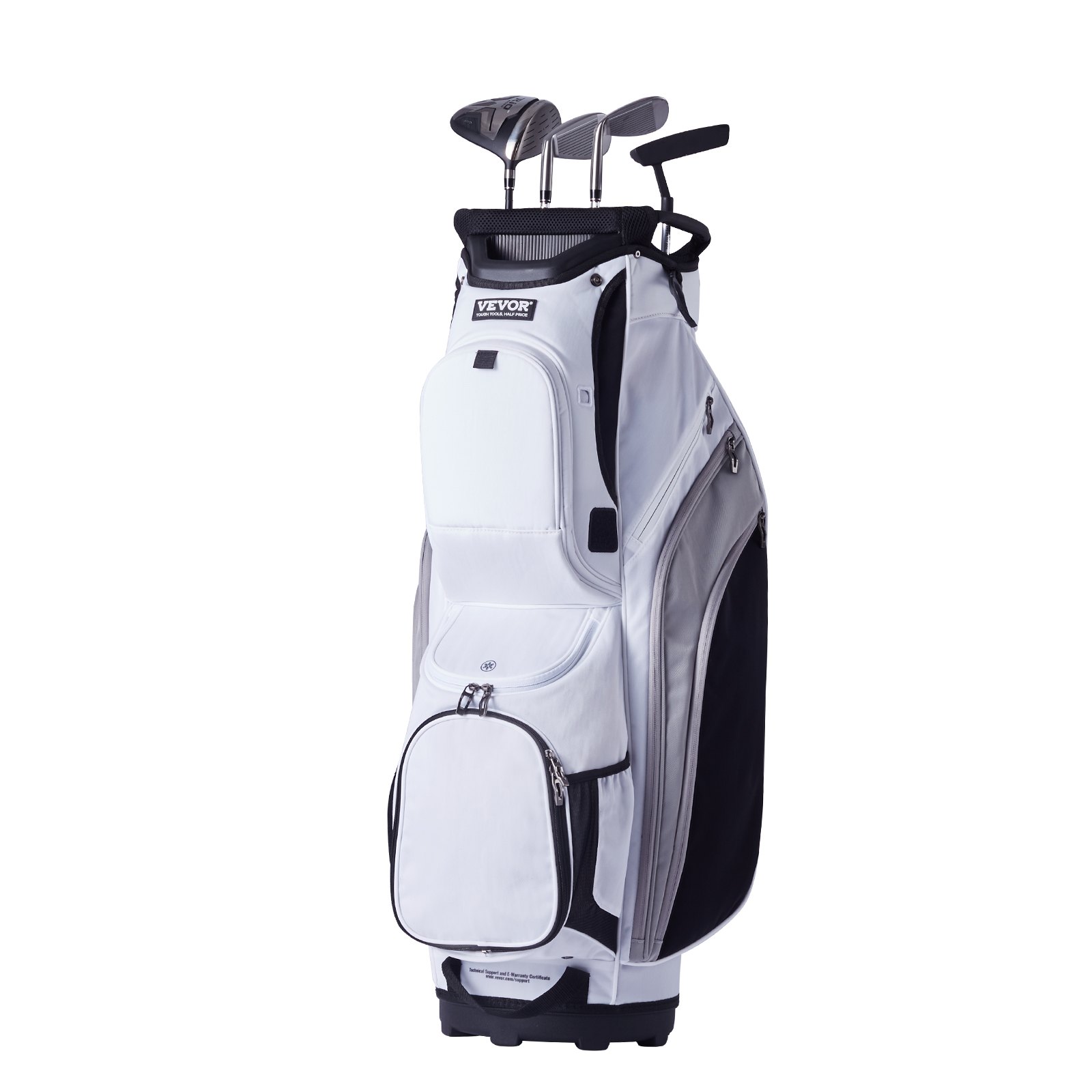 Golfbag North Craft LS-10124, 36&quot;, 14-osainen, 13 taskua, valkoinen
