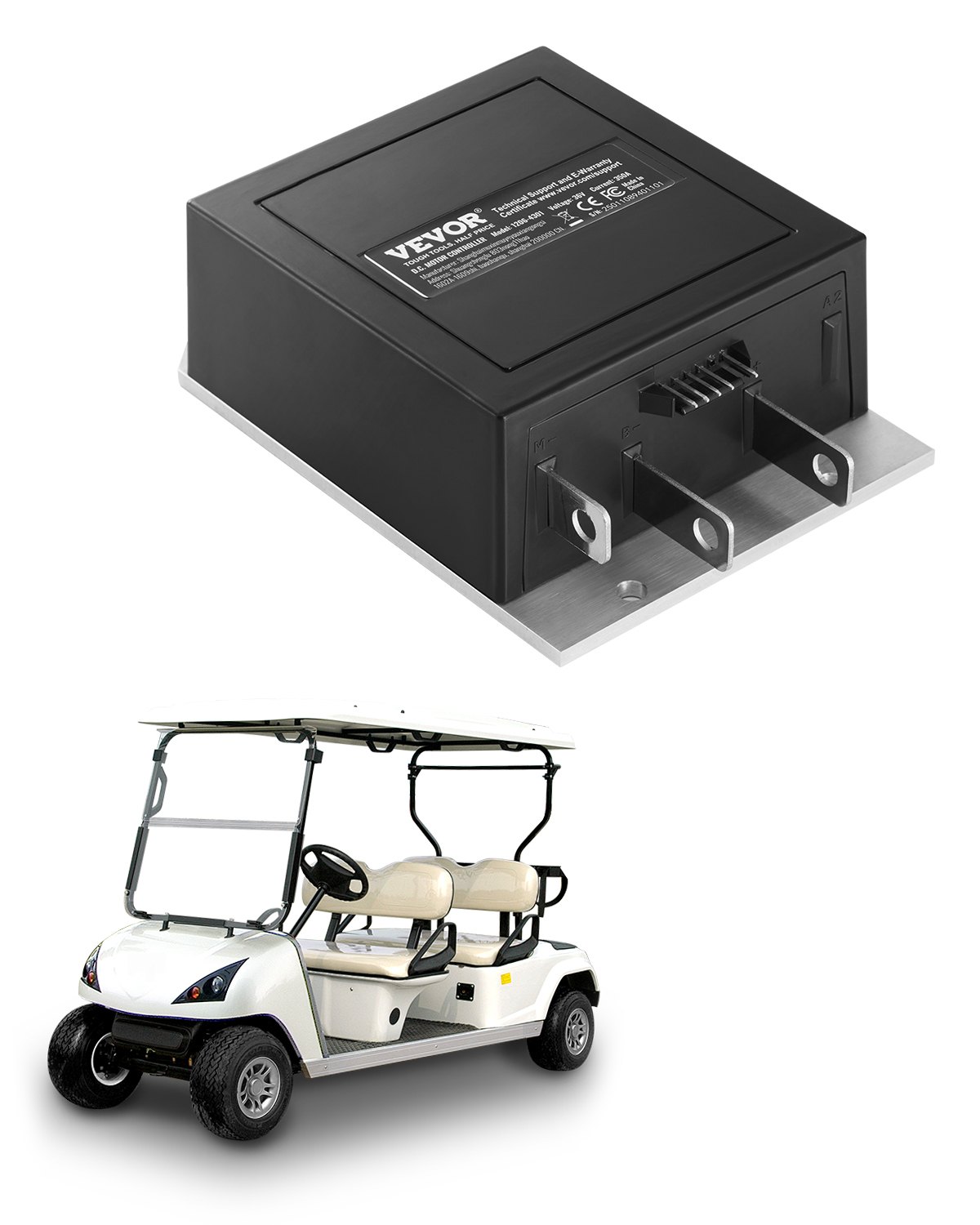 Golfkärryn nopeudensäädin North Craft, 36V 350A, 180x123mm, musta