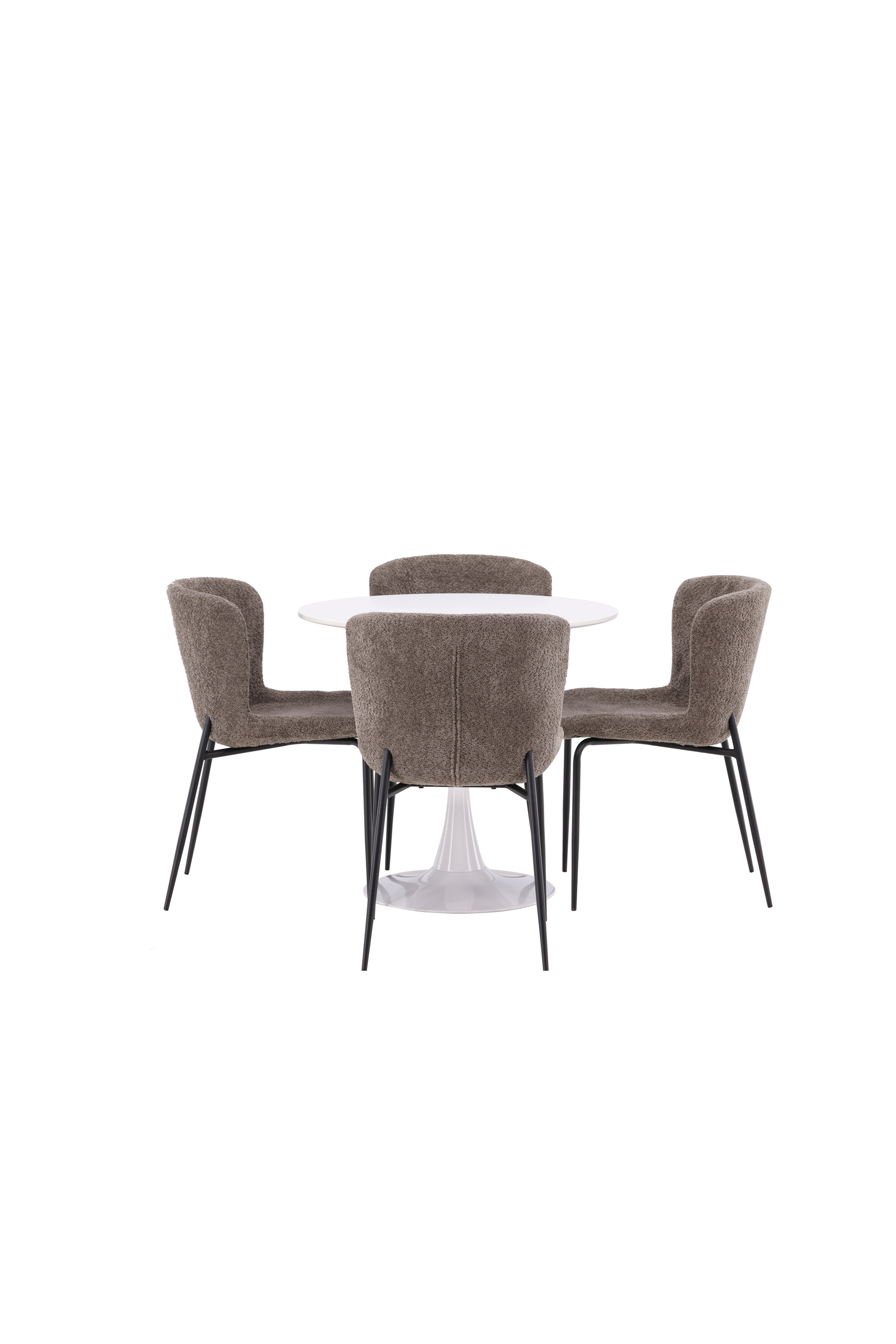 Ruokailuryhmä Venture Home Hamden/Modesto, Ø80 cm pöytä + 4 tuolia