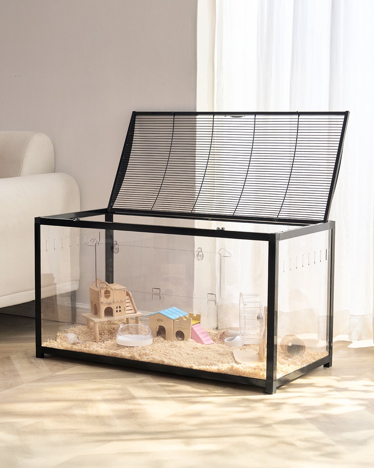 Hamsterihäkki North Craft JM-XC-086, 102x53x16cm, Musta