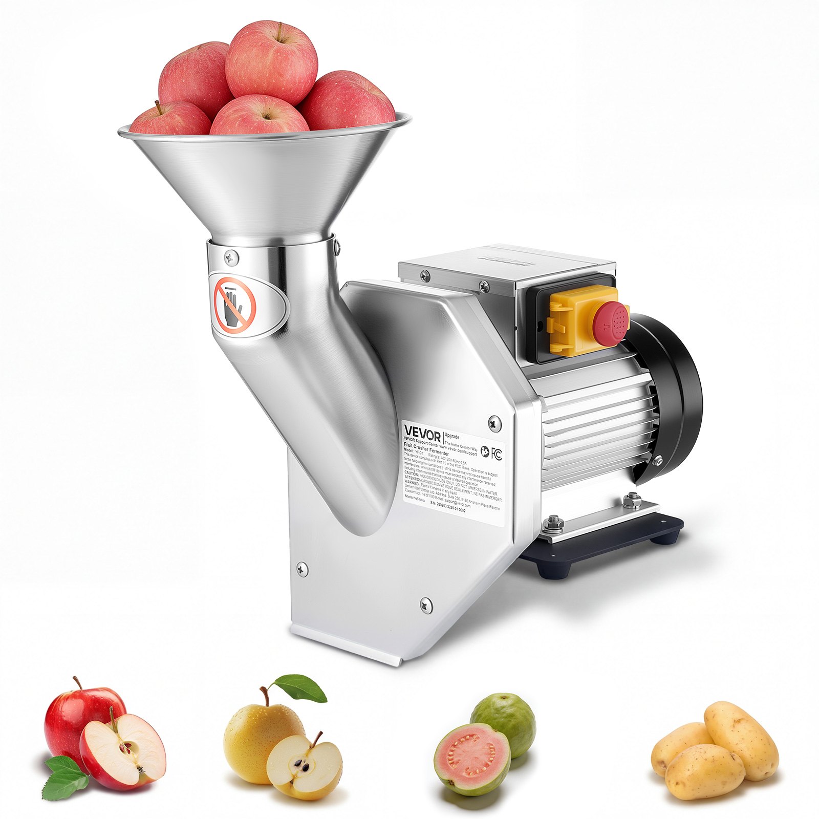 Hedelmämurskain North Craft YF-01, 550W, 60 kg/h, ruostumaton teräs