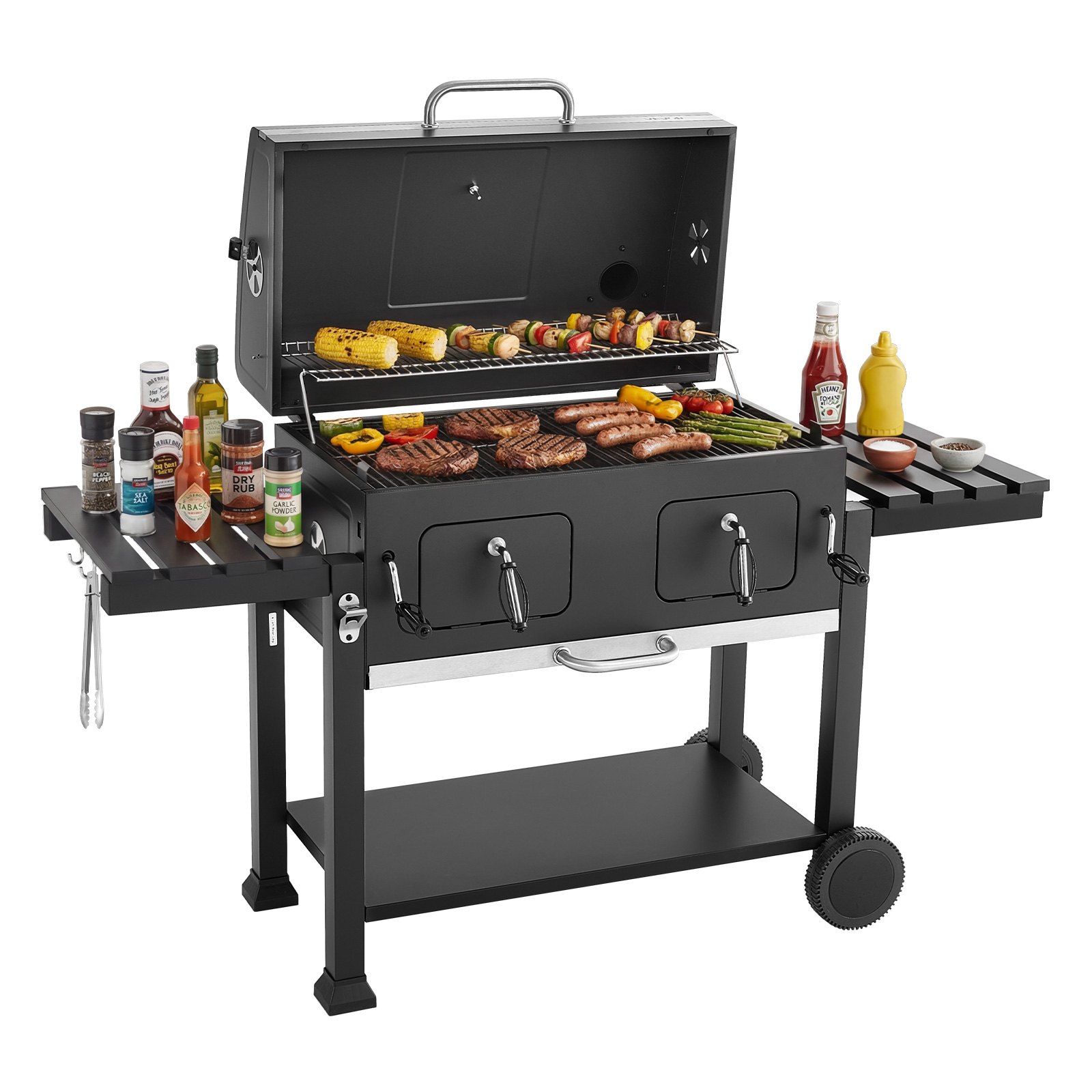 Hiiligrilli North Craft, 160x65x122cm, musta