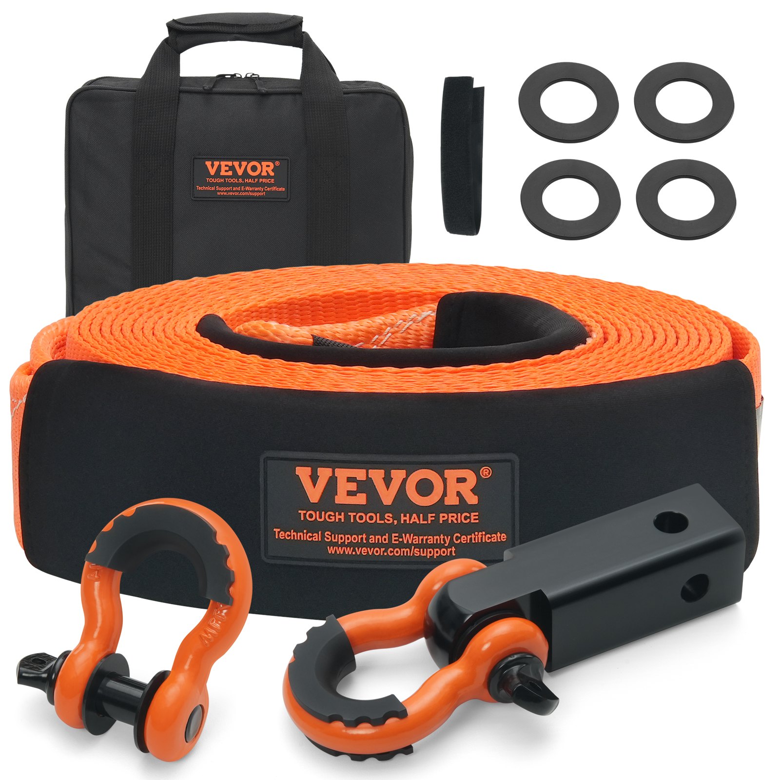 Hinausliinasarja North Craft Recovery Kit, 7.6 cm x 9.1 m, 16,329 kg, oranssi
