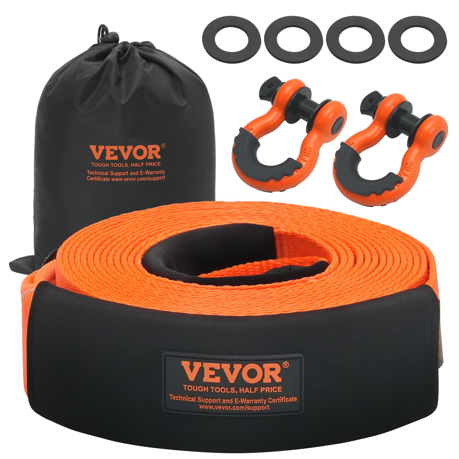 Hinausliinasarja North Craft Recovery Kit, 85.1 mm x 9.1 m, 16329 kg, keltainen