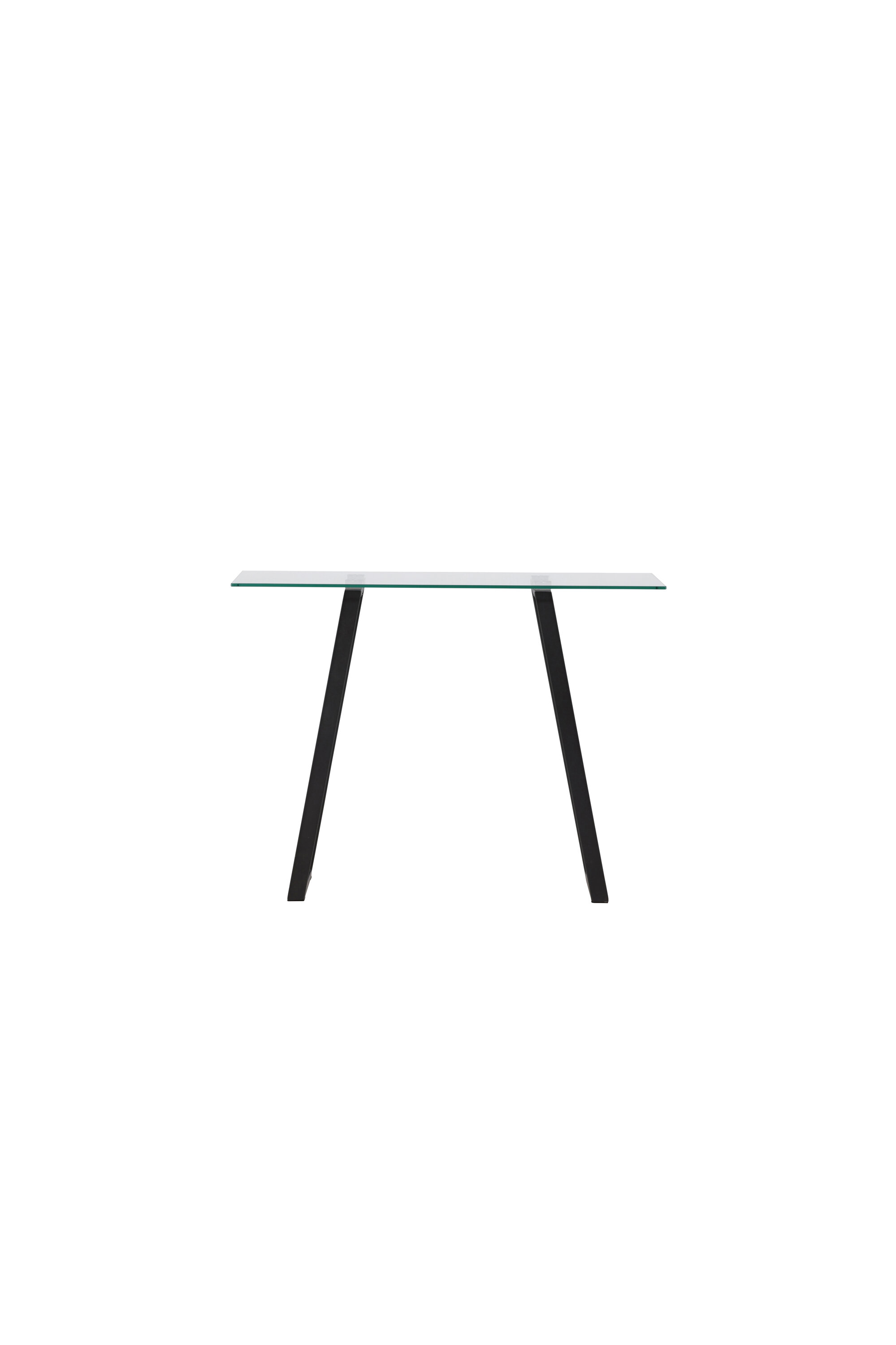 Sivupöytä Venture Home Horten, 40x100x75 cm, lasikansi, musta