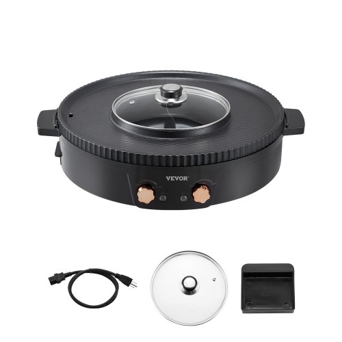 Hot Pot-Grilli North Craft, 1800W, 2,5L, Termostaatit, Musta