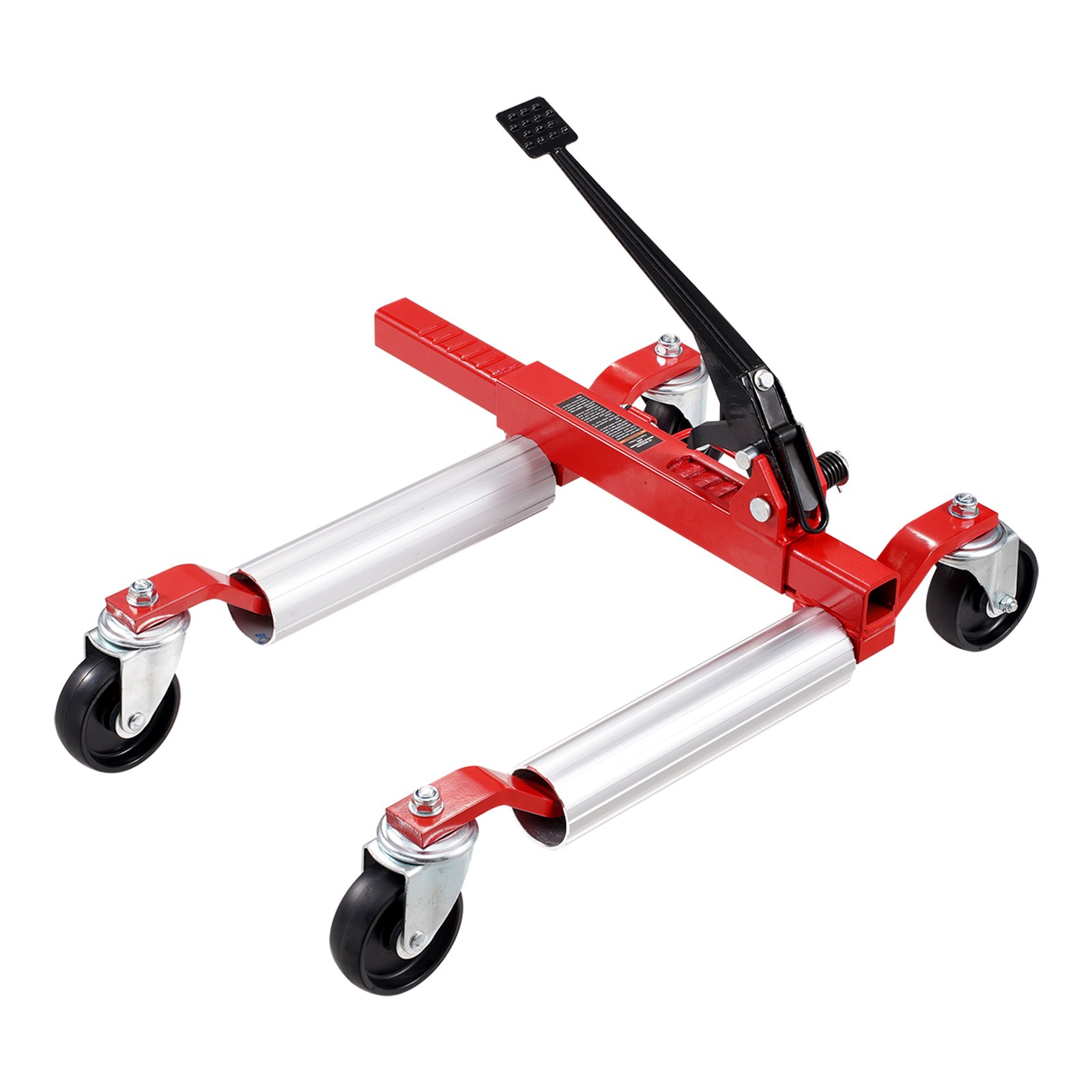 Hydraulinen auton siirtoalusta North Craft MR8014-1, 1500 lb, 360° kääntyvät pyörät, punainen