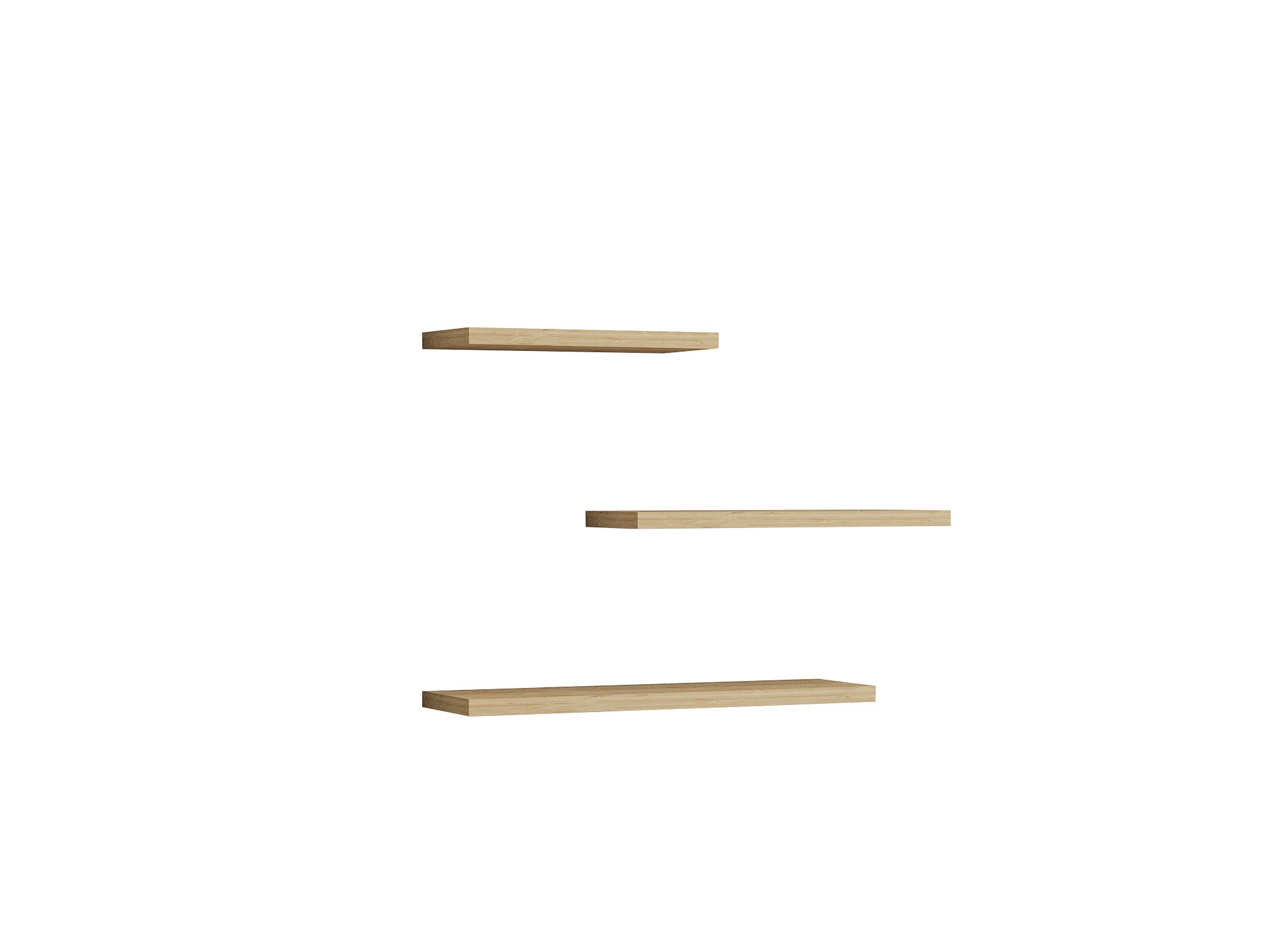 Seinähyllysarja Valento Furniture Leila, 3kpl, 30x14x2cm, 40x14x2cm, 50x14x2cm