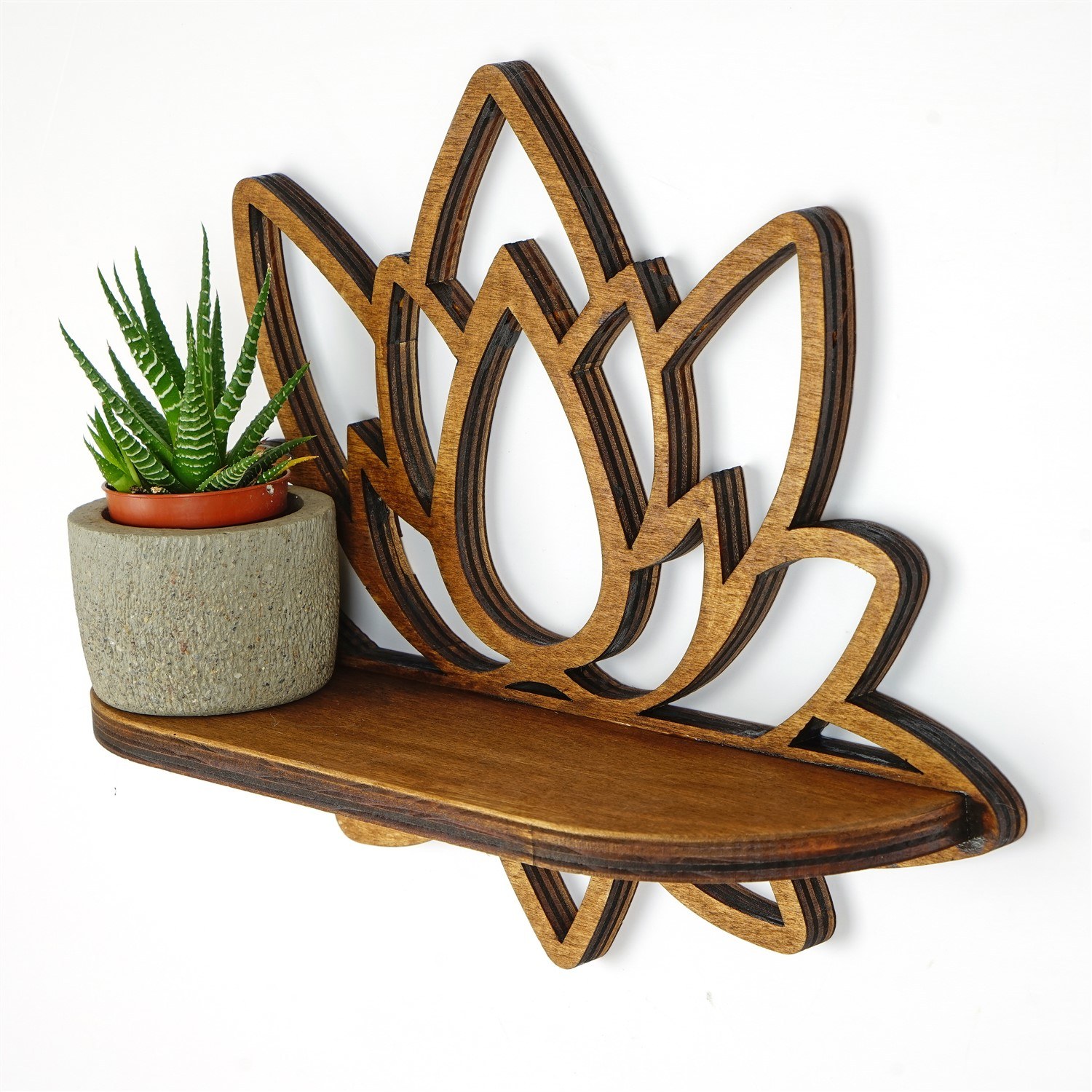 Seinähylly Valento Furniture Raf264, 33x26x10cm, pähkinäpuu