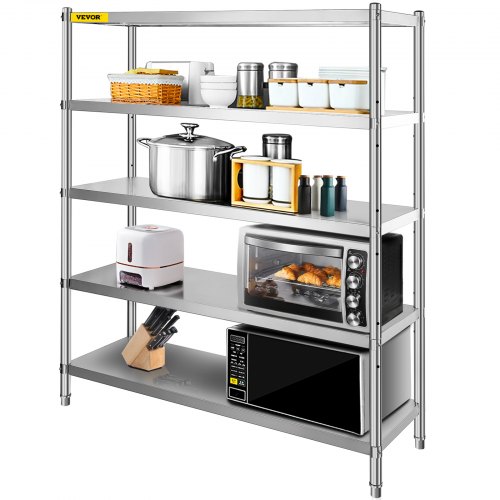 Hyllykkö North Craft VV-SSS-5-72, 180x45x180cm, 748kg, ruostumaton teräs