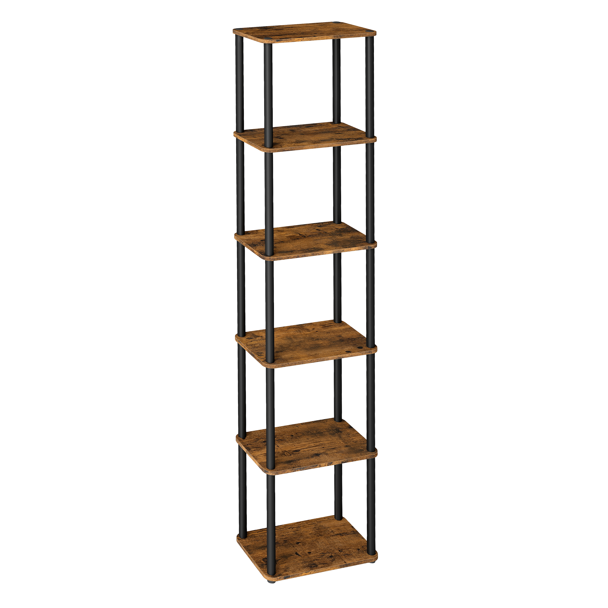Hyllykkö Vasagle Braylin, 38 x 23,8 x 173.4 cm, 6-tasoinen, ruskea/musta