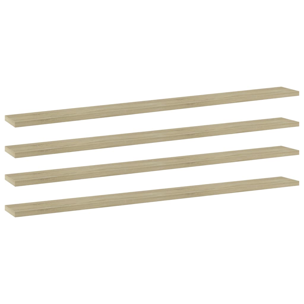 Hyllylevyt 4 kpl sonoma-tammi 100x10x1,5 cm lastulevy