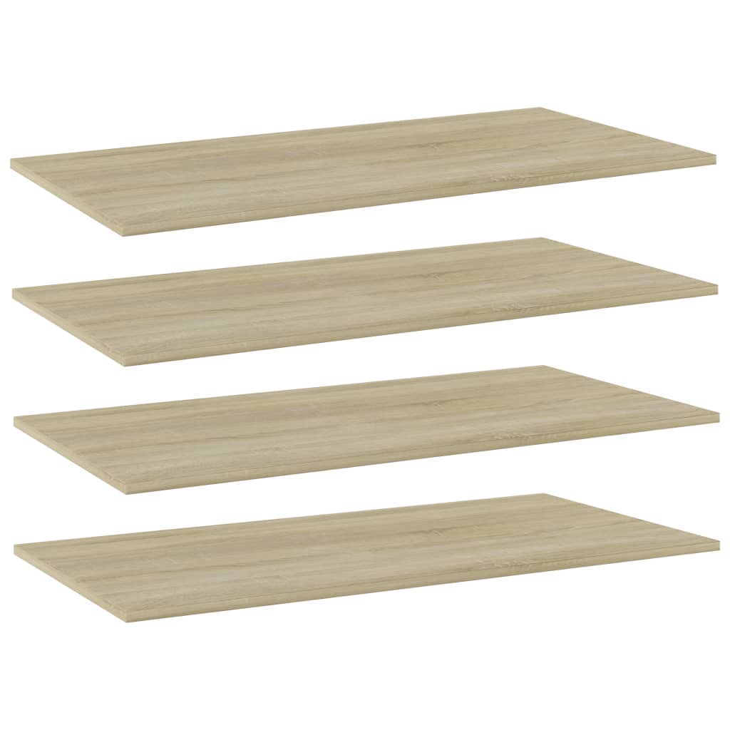 Hyllylevyt 4 kpl sonoma tammi 80x20x1,5 cm lastulevy
