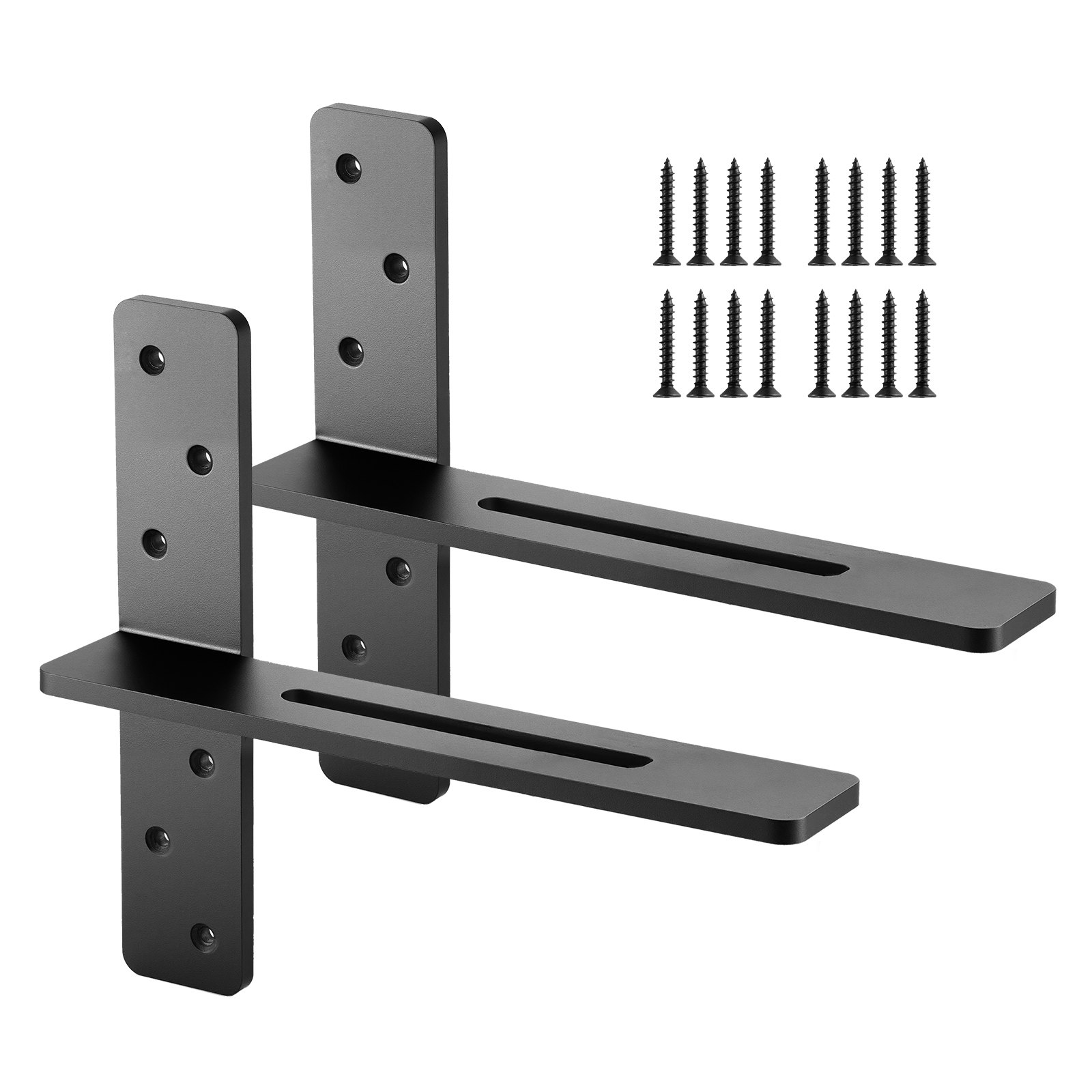 Hyllynkannattimet North Craft FT-T-1412, 355.6x73.5x304.8mm, teräs, musta, 2 kpl