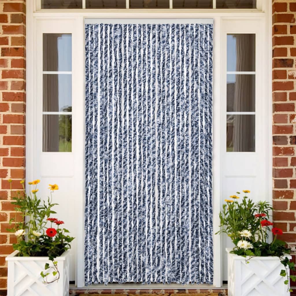 Hyönteisverho sinivalkoinen 120x220 cm chenille