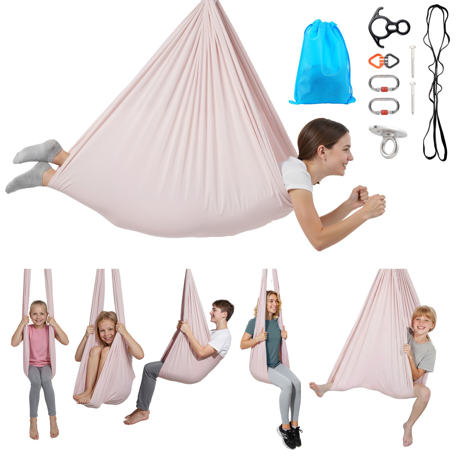 Ilmajoogaliina North Craft Aerial, 136 kg, Solid Gray-Pink