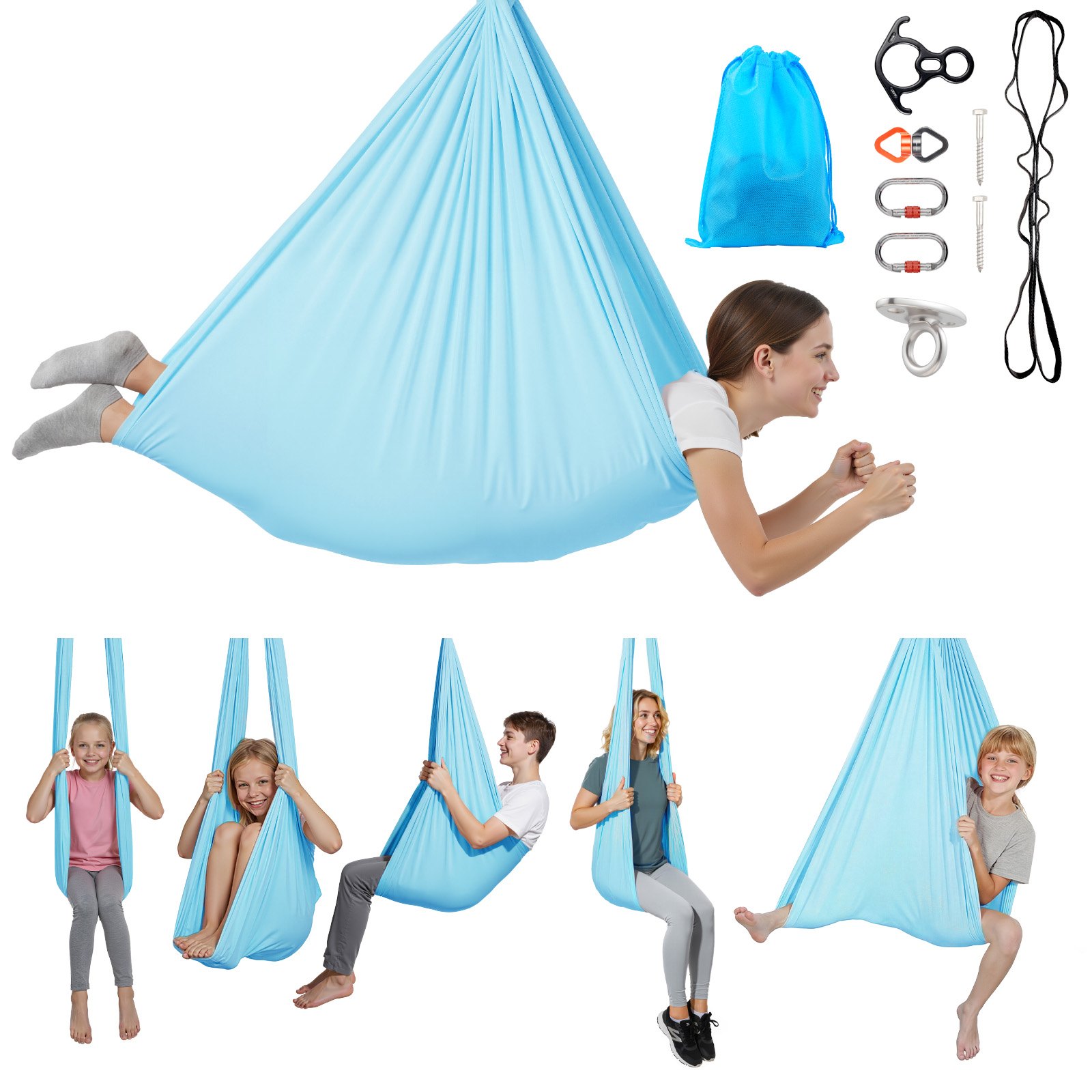 Ilmajoogaliina North Craft SS-JH-02, 265x149cm, vaaleansininen