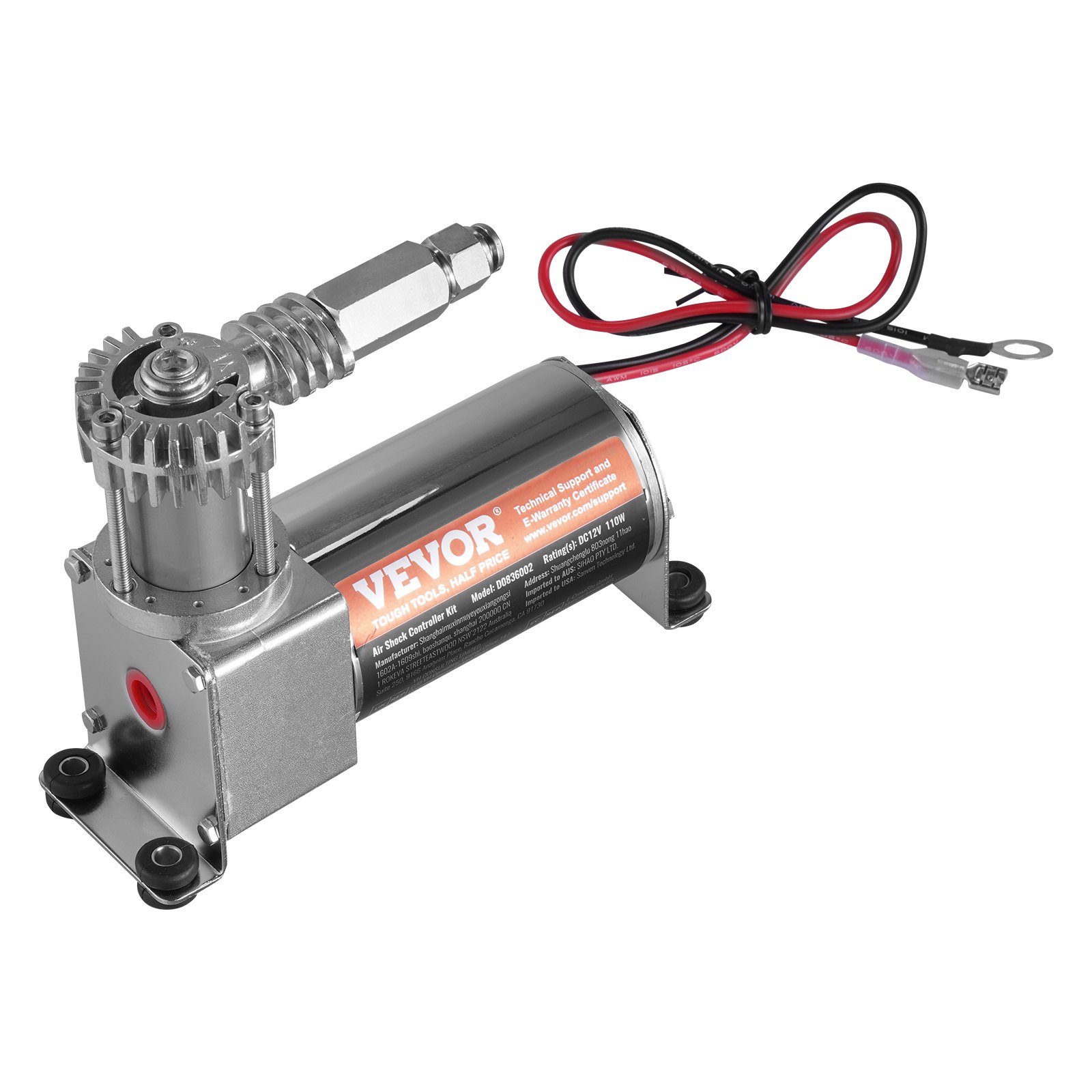 Ilmajousituksen kompressorisarja North Craft D0836002, 12V 100PSI, 156x52x119 mm, Musta