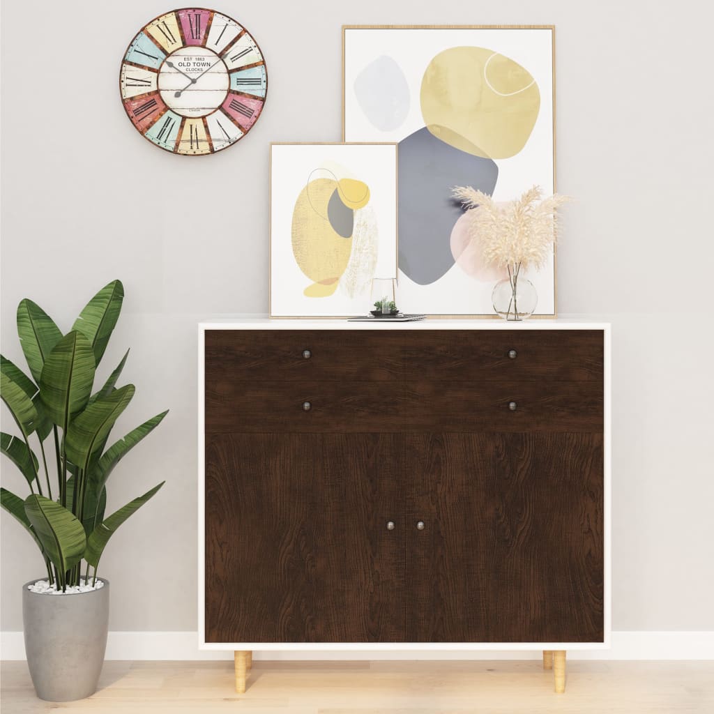 Itseliimautuvat huonekalukalvot 2 kpl tumma tammi 500x90 cm