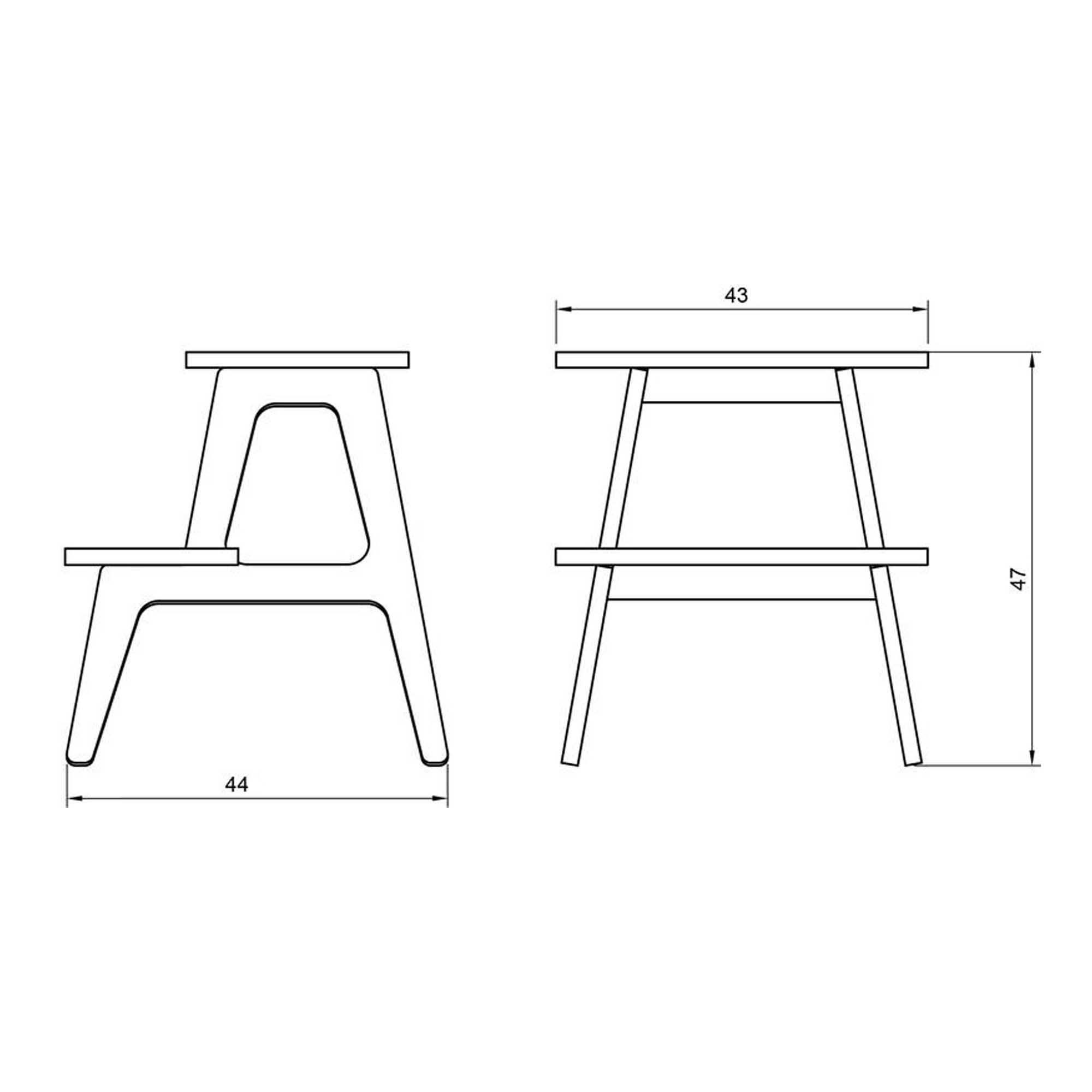 Jakkarat Valento Furniture Luonnonvärinen, 43x44x47cm