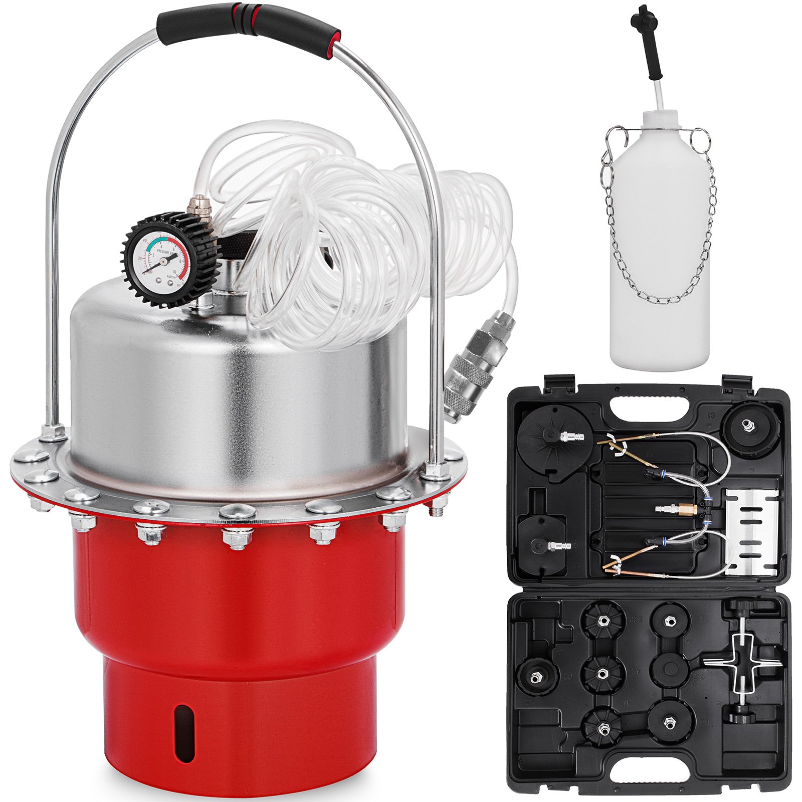 Jarrujen ilmaussarja North Craft Pneumatic, 1/4&quot; ilmansyöttö, 5L, punainen