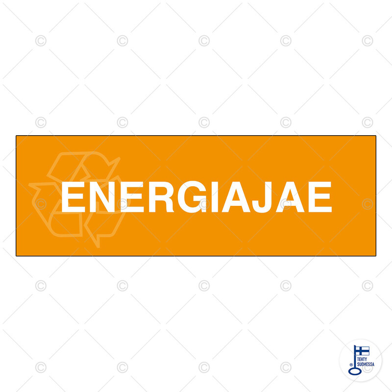 Jäteastian merkintätarra &quot;Energiajae&quot;