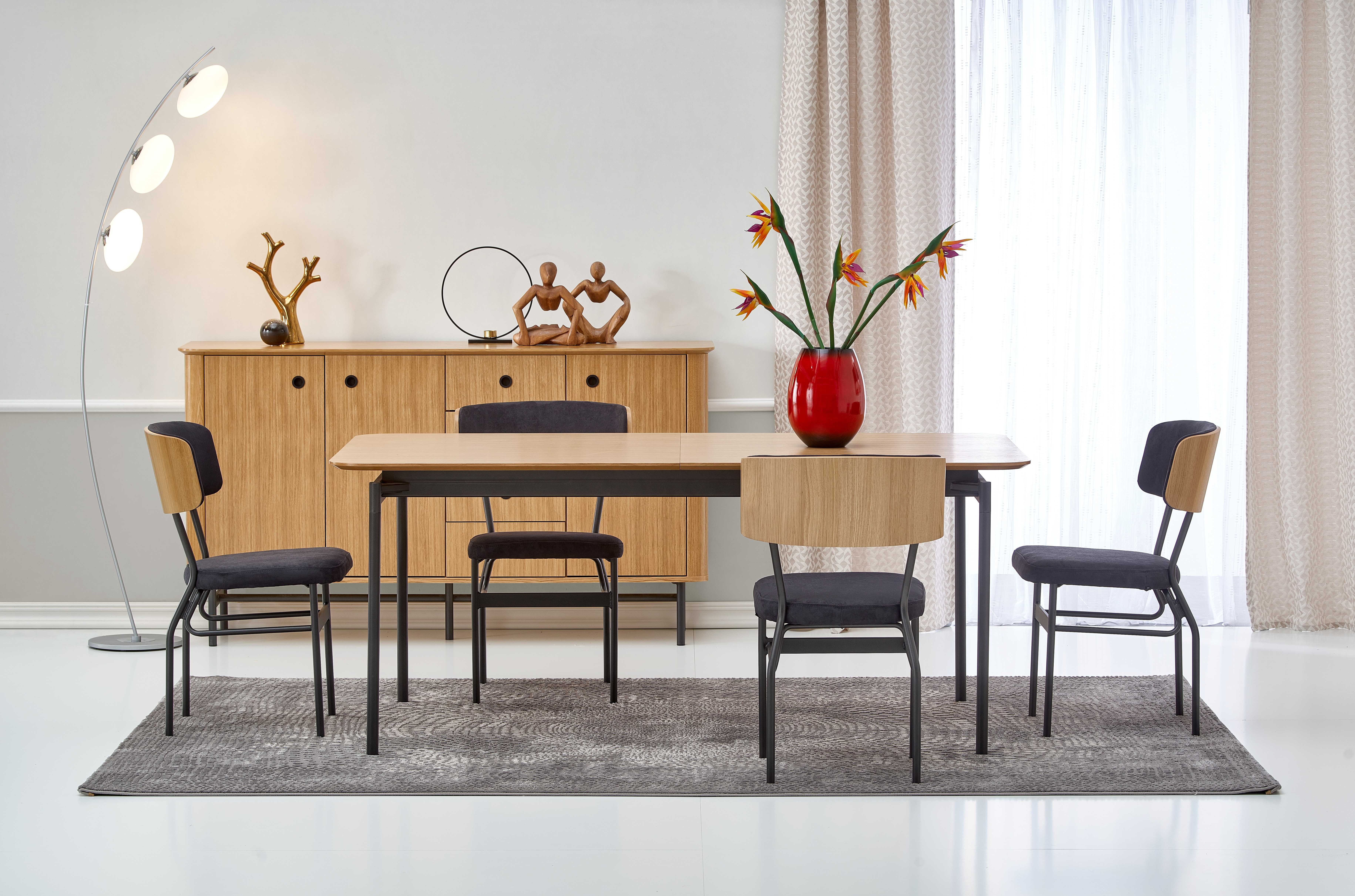 Jatkettava ruokapöytä Halmar SMART, 170/250x100cm, ruskea/musta