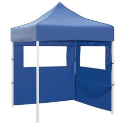 Juhlateltta kokoontaittuva, 2 sivuseinää, 2x2m, teräs, sininen