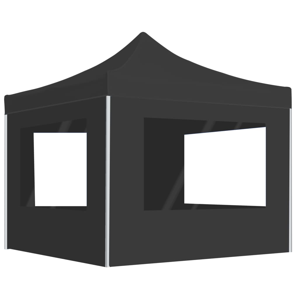 Juhlateltta kokoontaittuva seinillä alumiini 2x2 m antrasiitti
