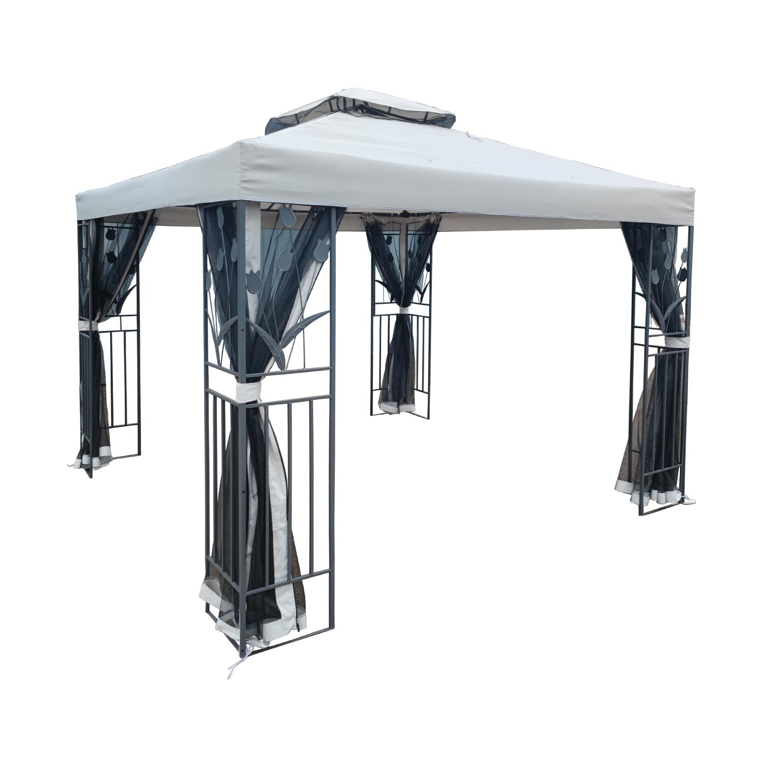Juhlateltta Home4You Tulip 3x3m, Harmaa