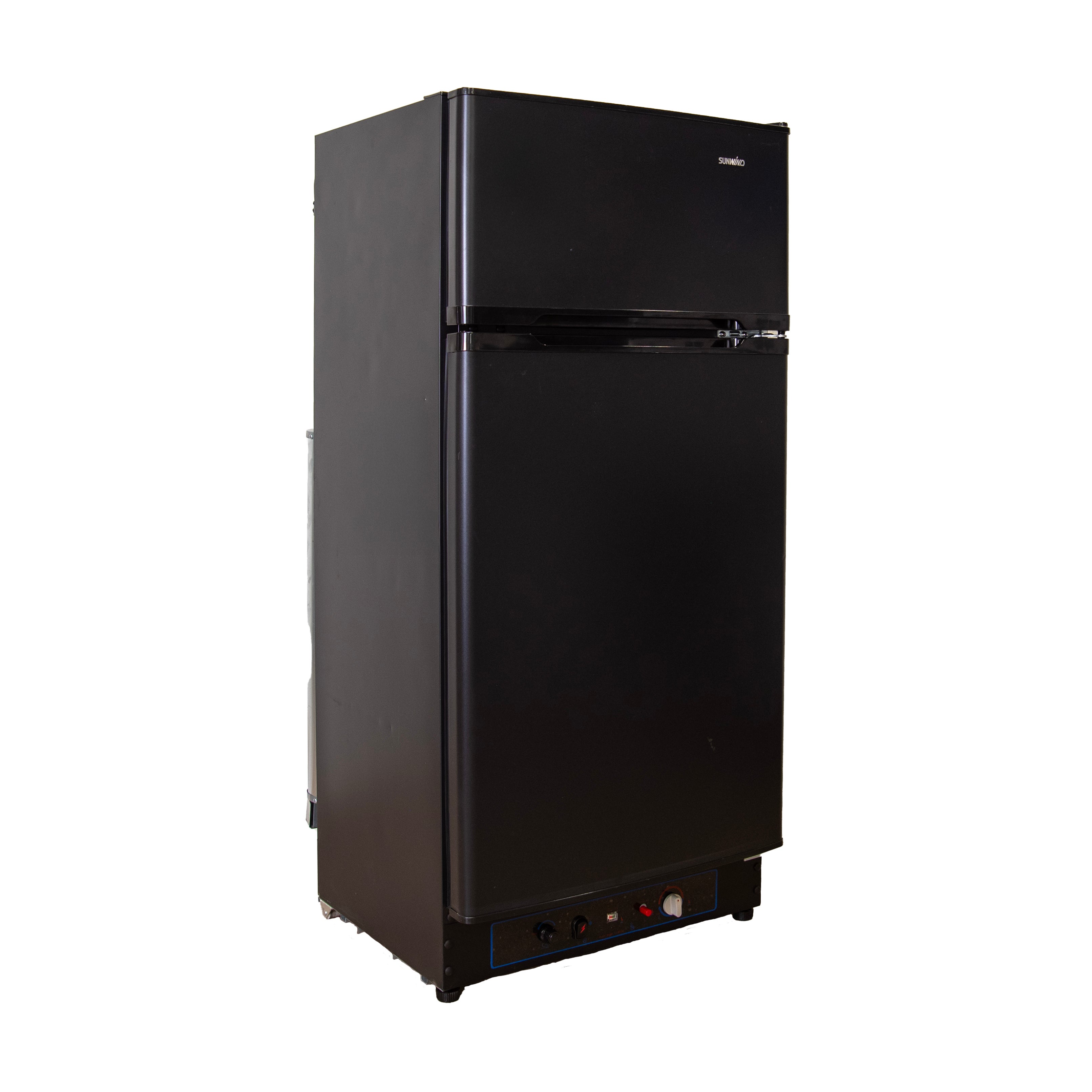 Kaasujääkaappi pakastelokerolla Sunwind Ventus 168, 60cm, musta