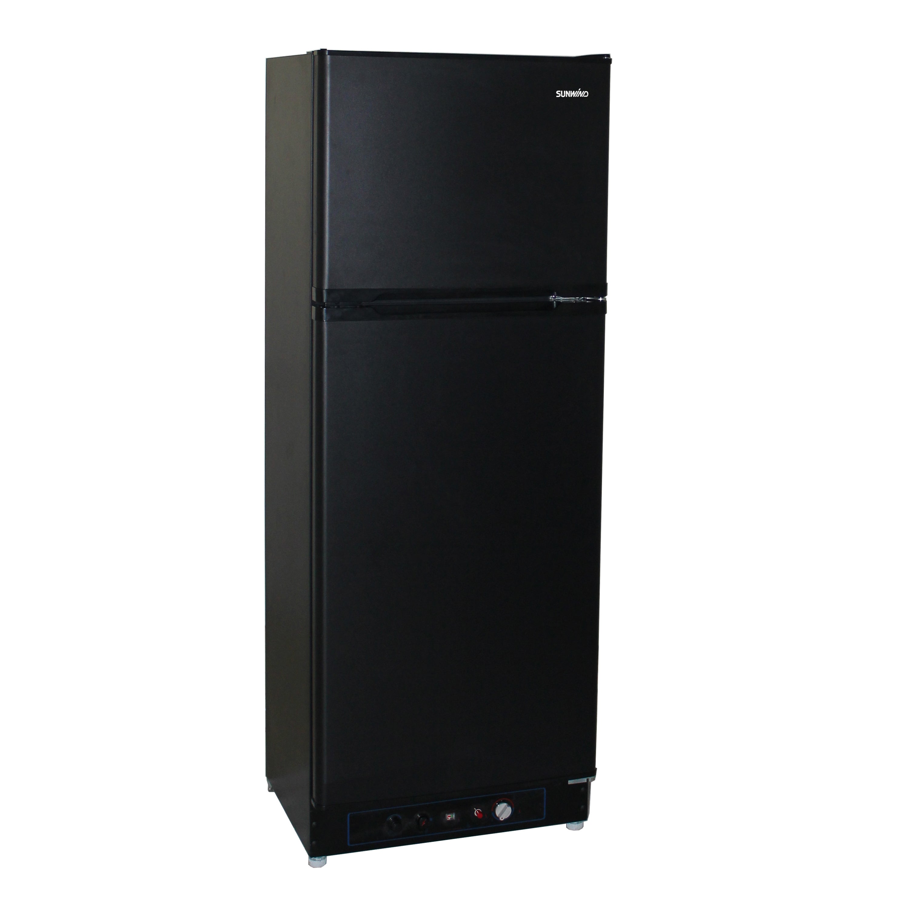 Kaasujääkaappi pakastelokerolla Sunwind Ventus 225, 60cm, musta