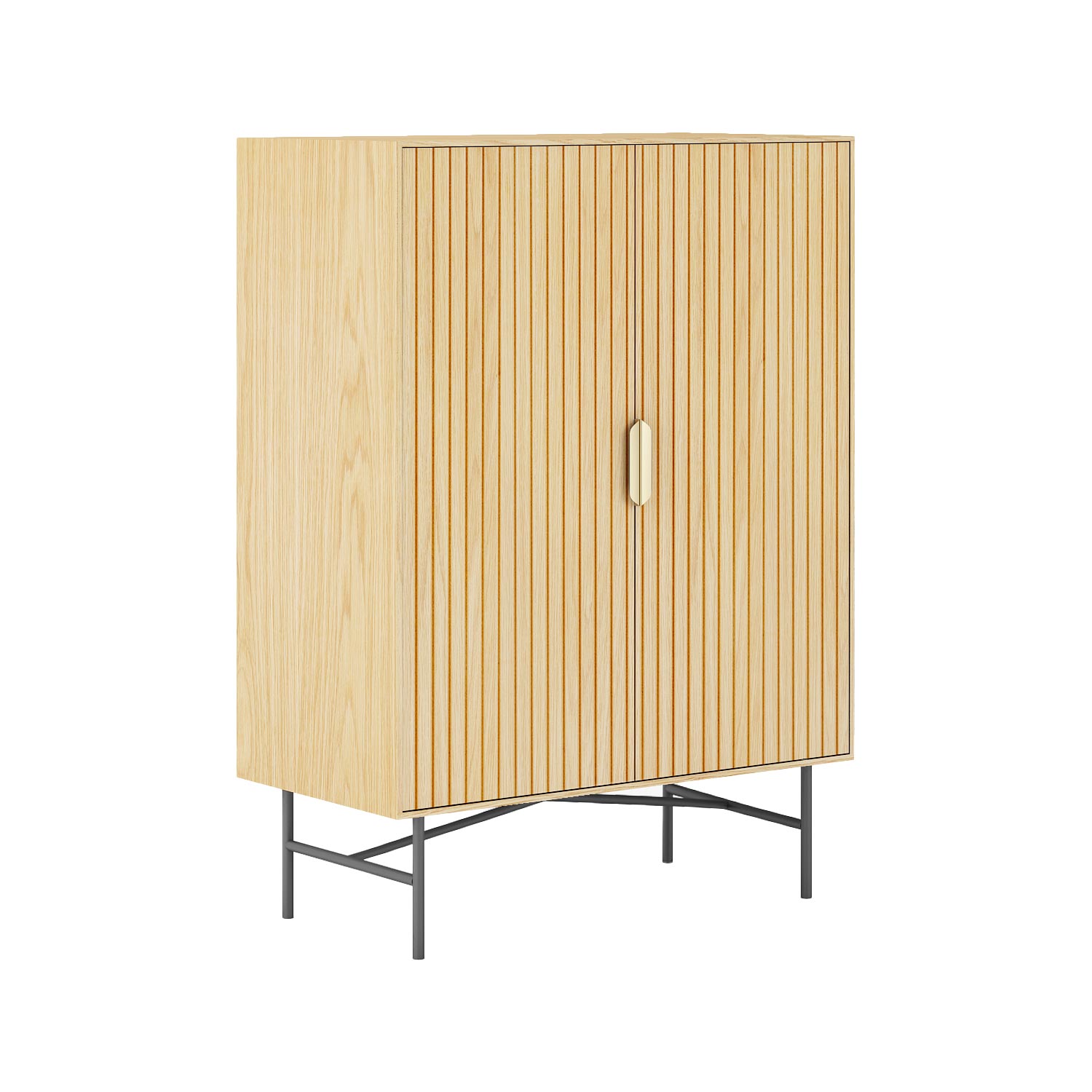Kaappi Home4You Bassel, 80x40x110cm, Beige