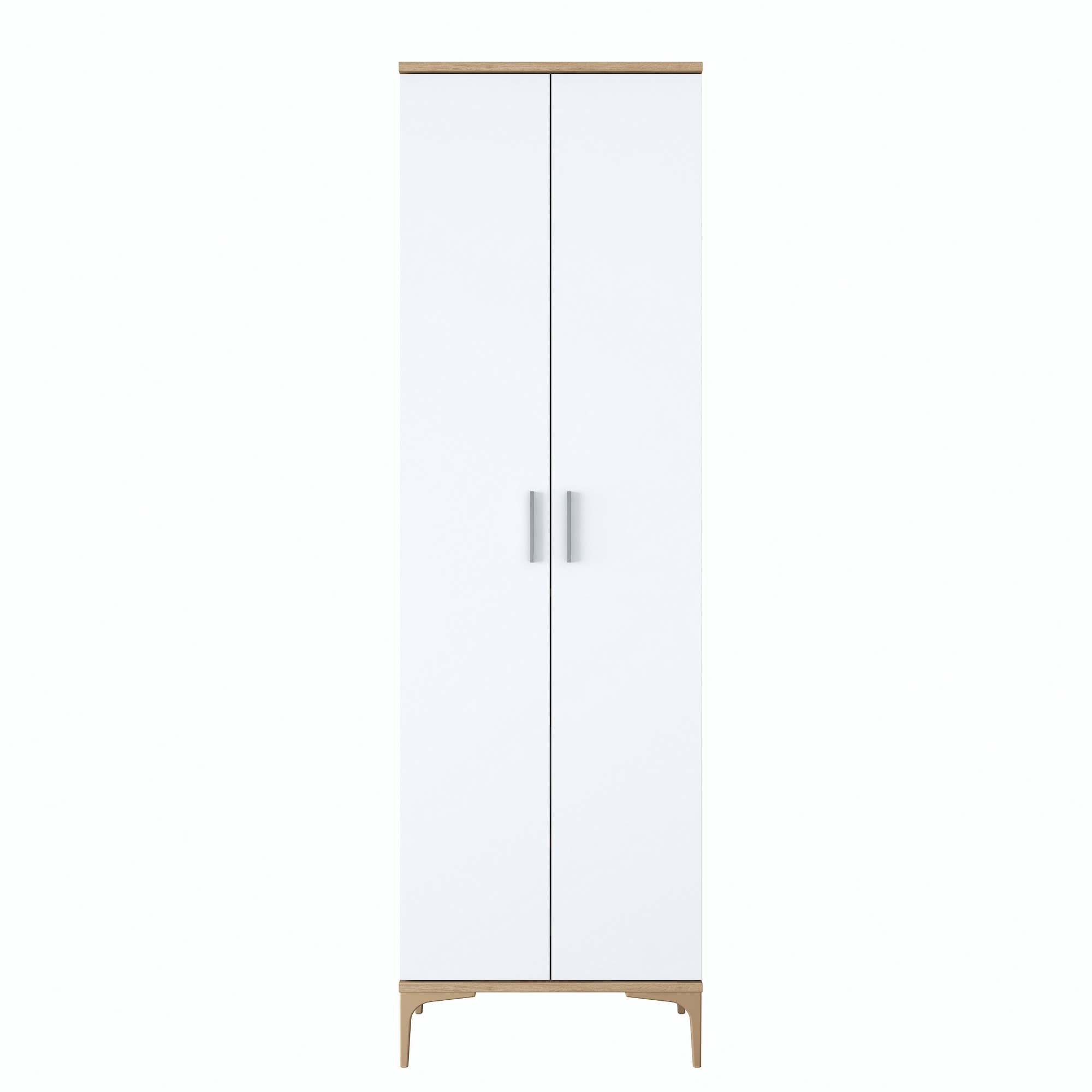 Kaappi Valento Furniture EA116-2746, 60x198.6cm, valkoinen/ruskea