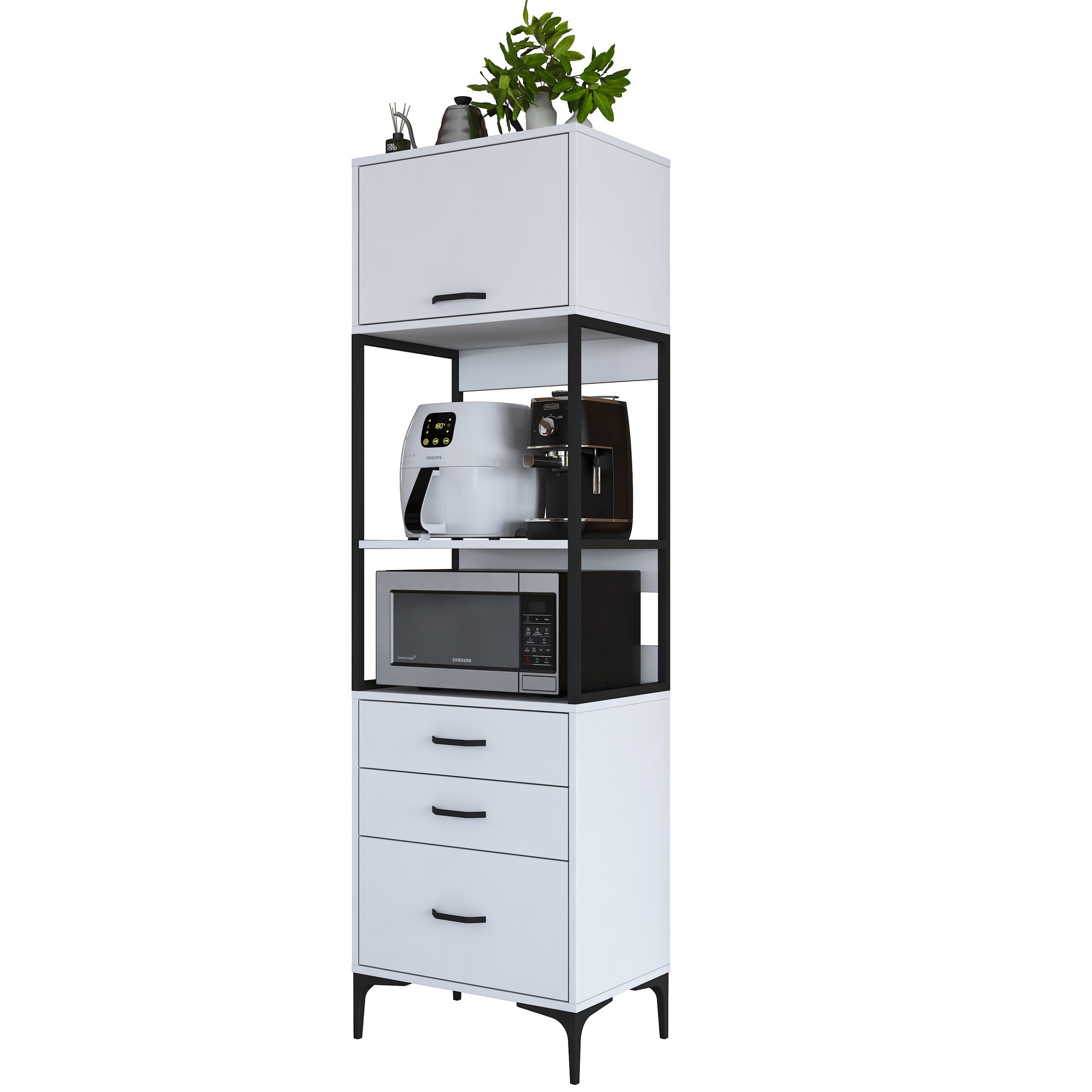 Kaappi Valento Furniture JE135, valkoinen