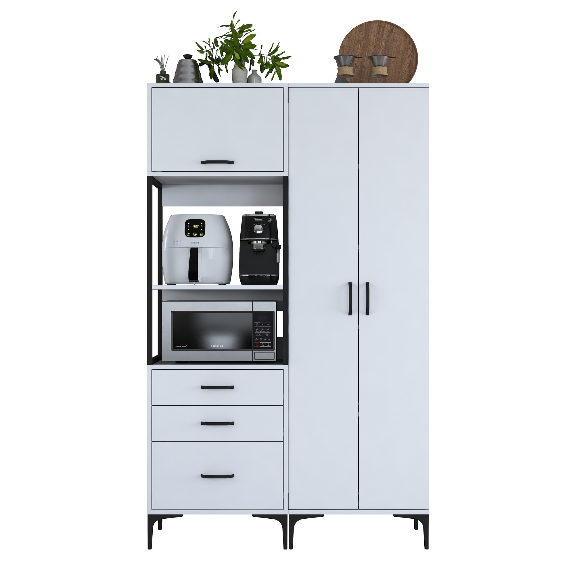 Kaappi Valento Furniture JE142, valkoinen
