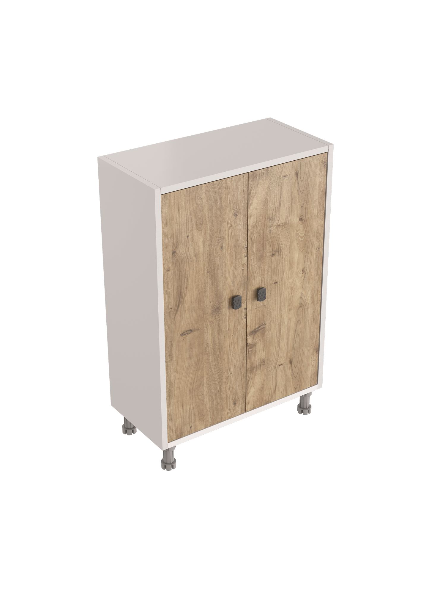 Kaappi Valento Furniture Melo, 59x91cm, ruskea/valkoinen