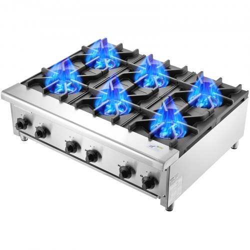 Kaasuliesitaso North Craft EUGHP-636, 6-polttiminen, 42kW, Ruostumaton teräs