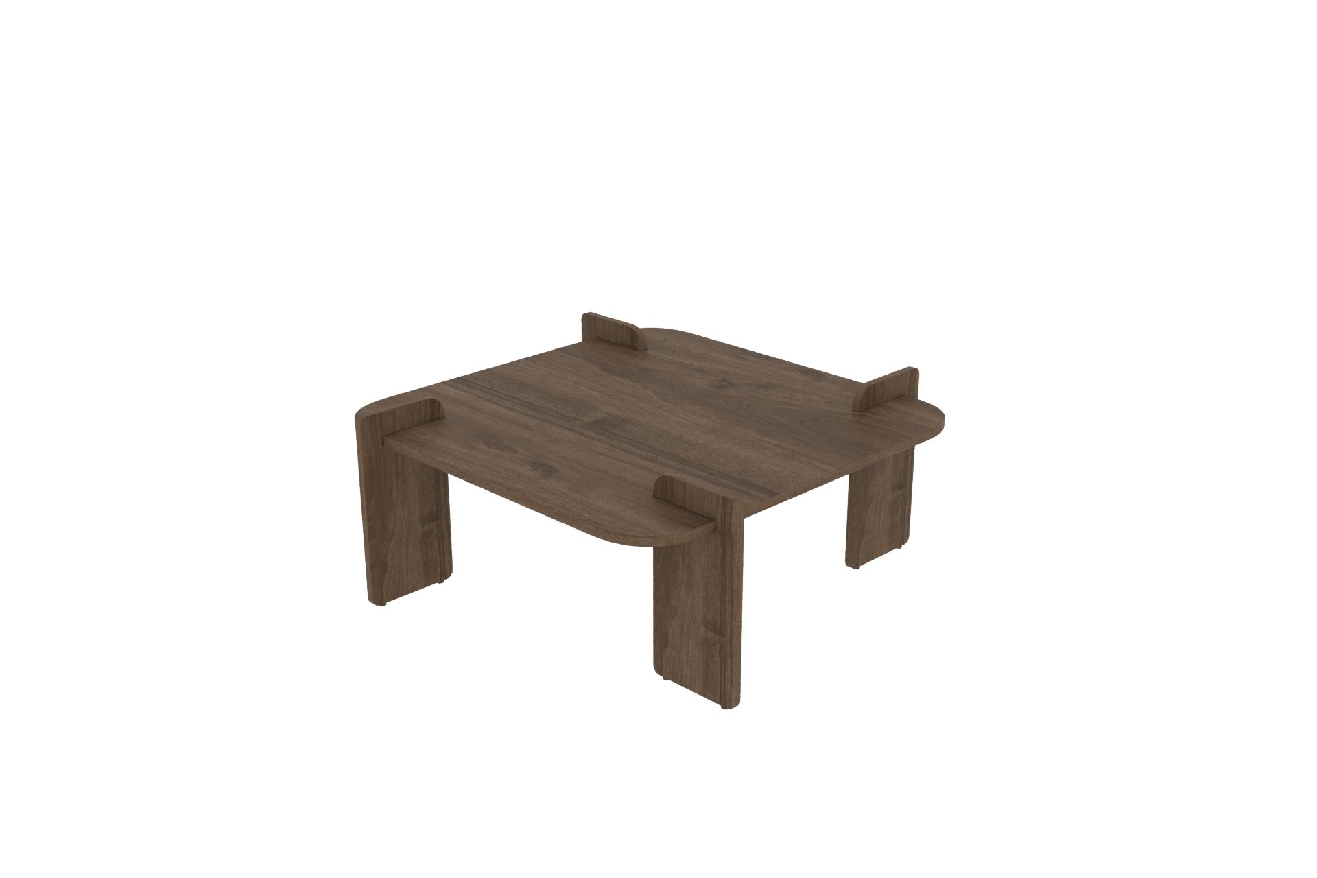Sohvapöytä Valento Furniture Puu, 90x90cm, pähkinä
