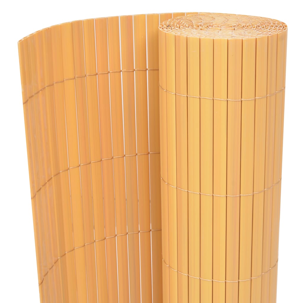 Kaksipuolinen puutarha-aita, PVC, 90x300cm, keltainen