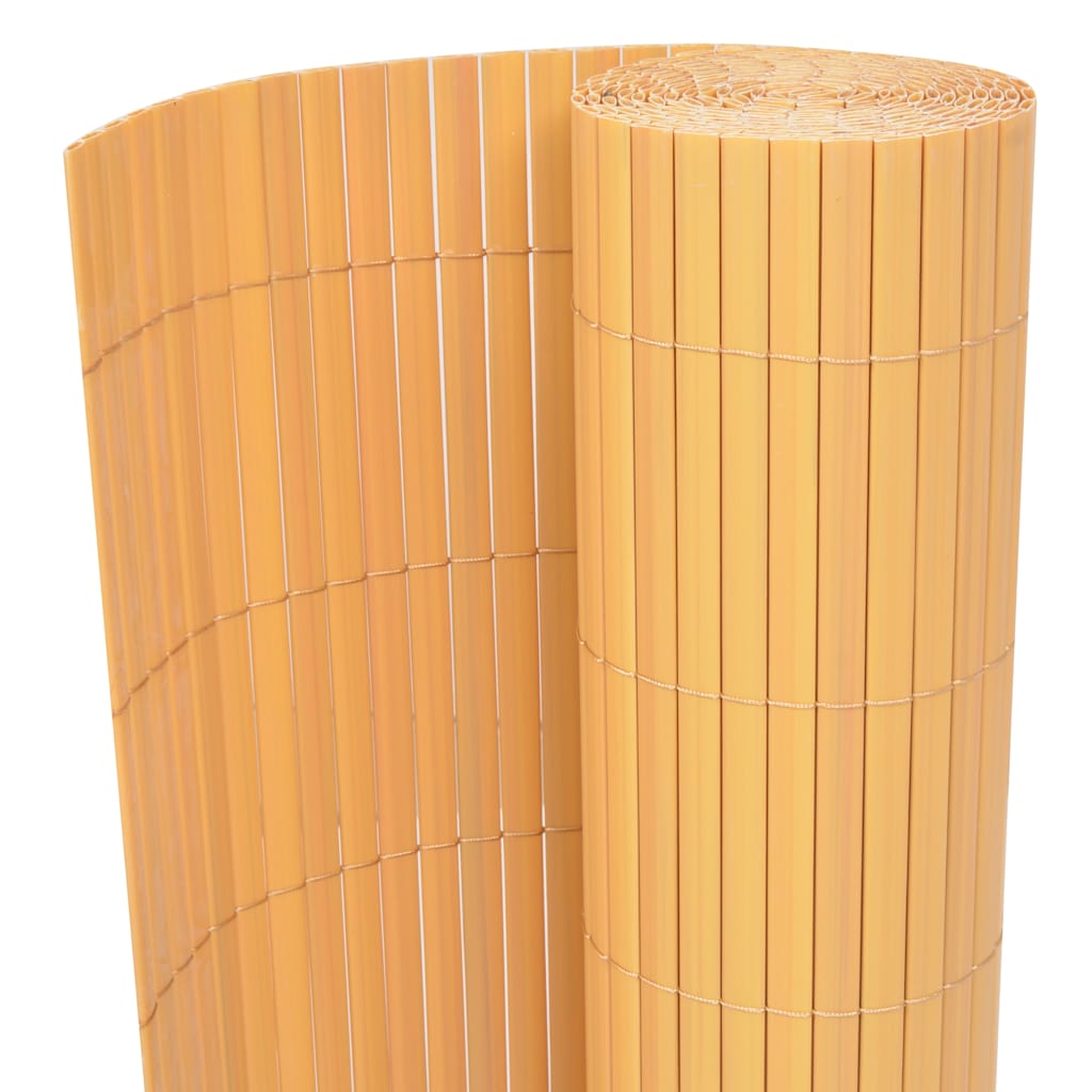Kaksipuolinen puutarha-aita, PVC, 90x500cm, keltainen