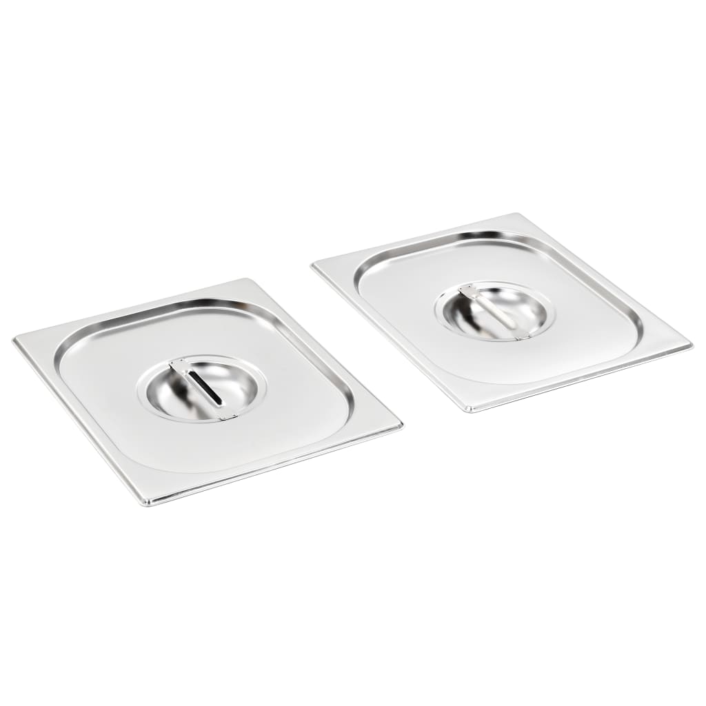 Kannet gn 1/2 pannulle 2 kpl ruostumaton teräs
